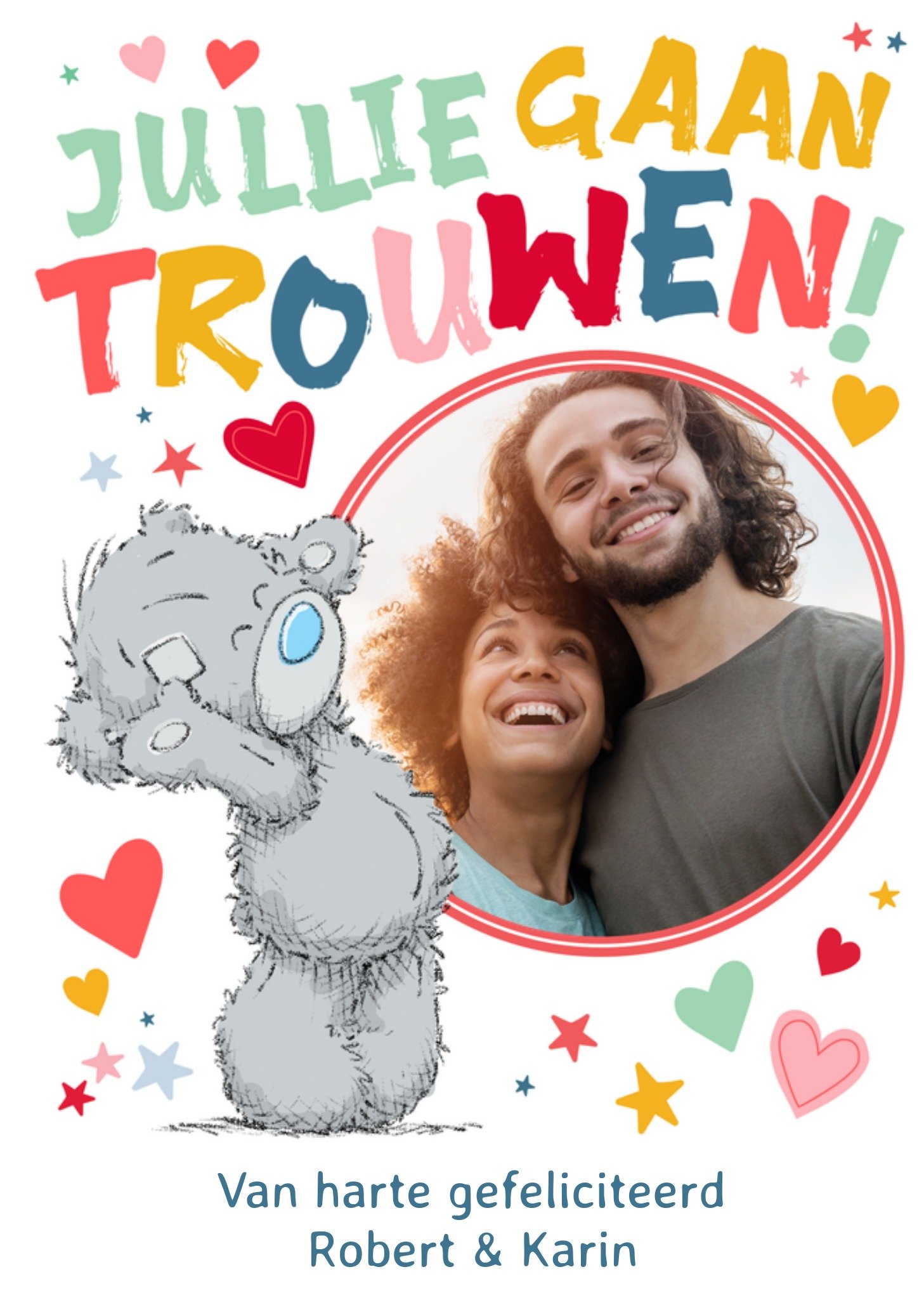Huwelijkskaart Tatty Teddy Met foto Kaart Me to You