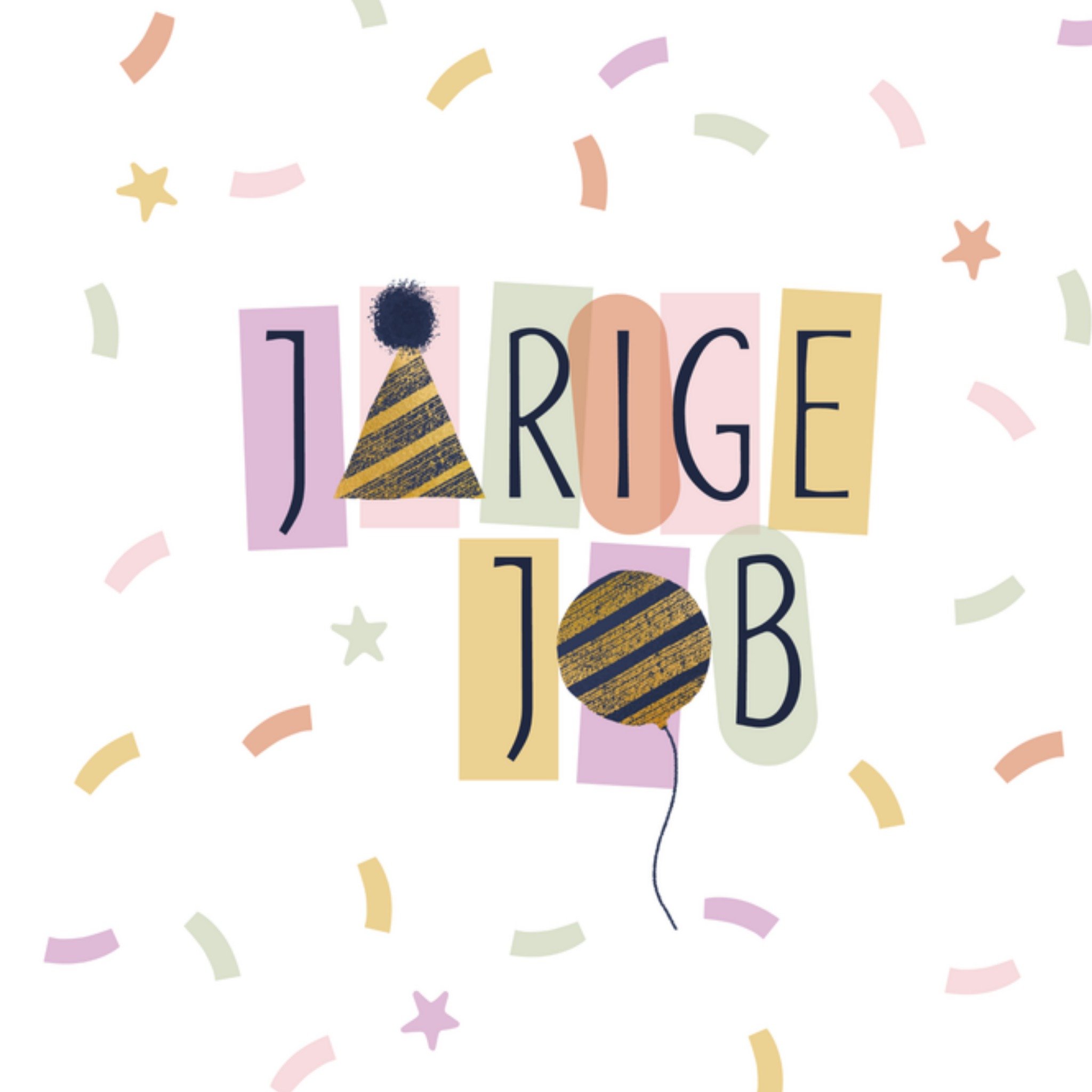 Greetz Verjaardagskaart Feestje Vierkant