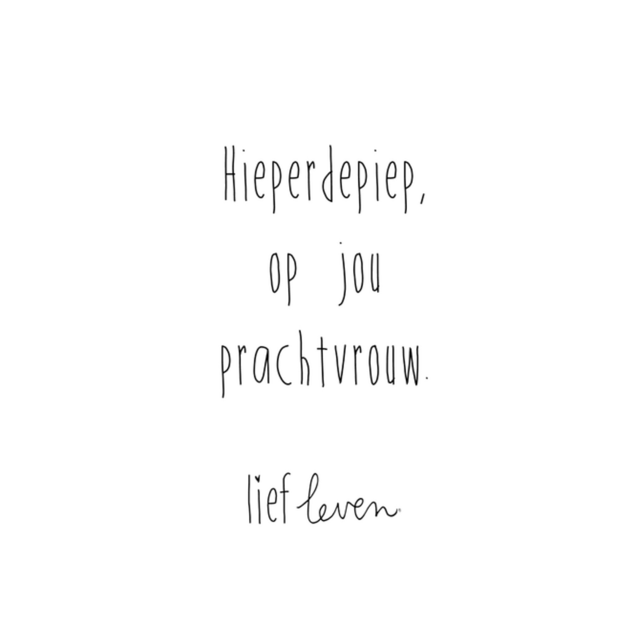 Verjaardagskaart Hieperdepiep Vierkante Kaart Lief Leven