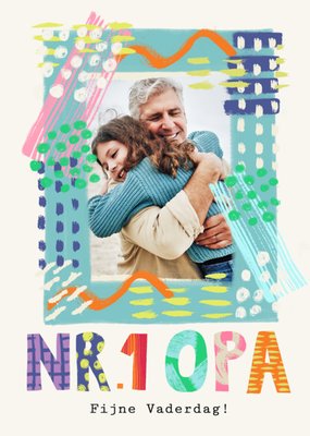 Greetz | Vaderdagkaart | Nr 1 Opa | Aanpasbare foto