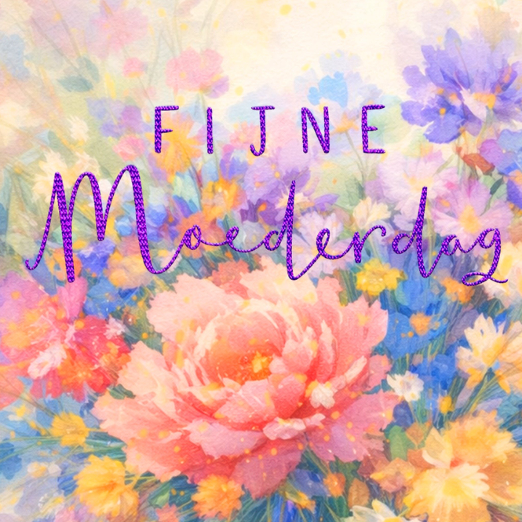 Moederdagkaart Met Aquarel Bloemen Greetz