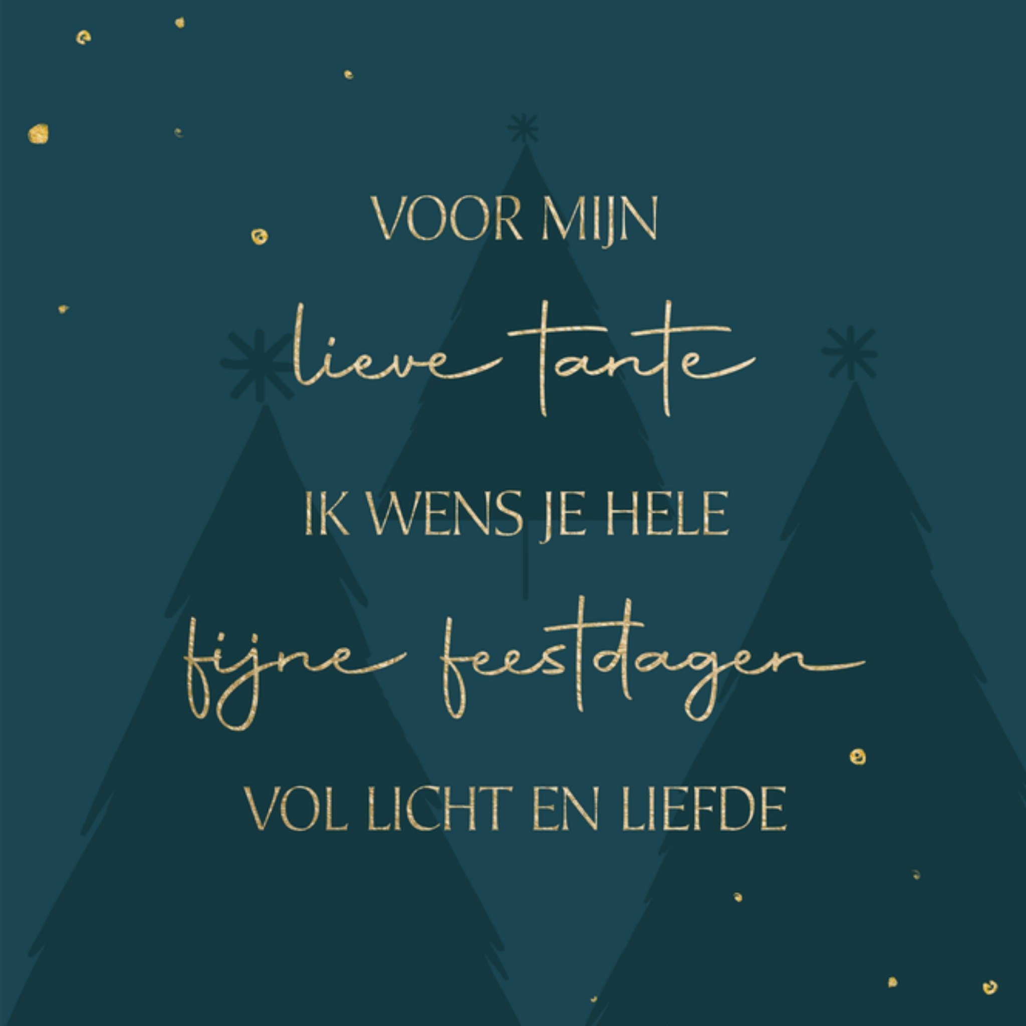 Greetz Kerstkaart Lieve Tante Vierkant