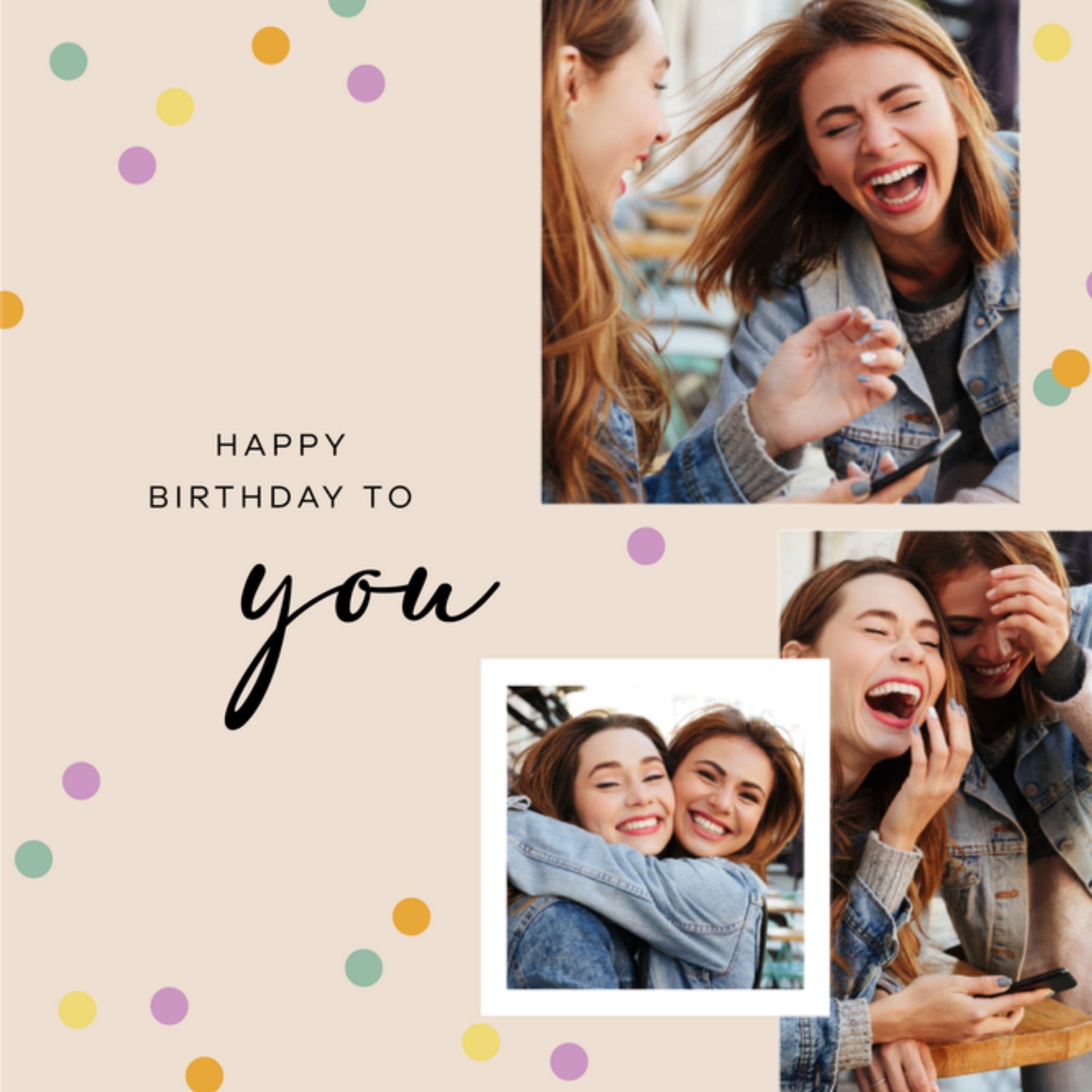 Greetz Verjaardagskaart Met fotos Happy Birthday to you Vierkant