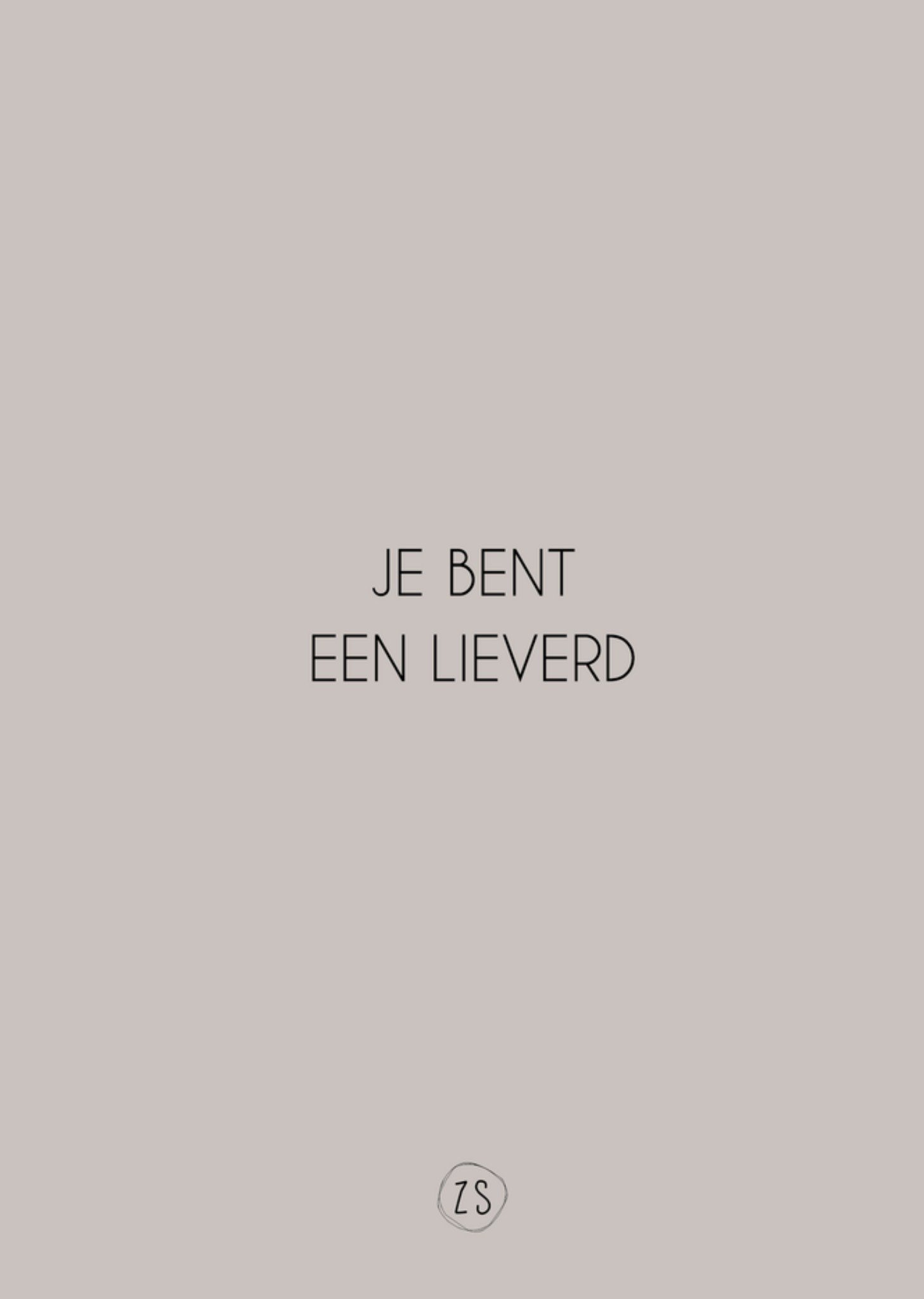 Zusss Moederdagkaart Lieverd Standard Card