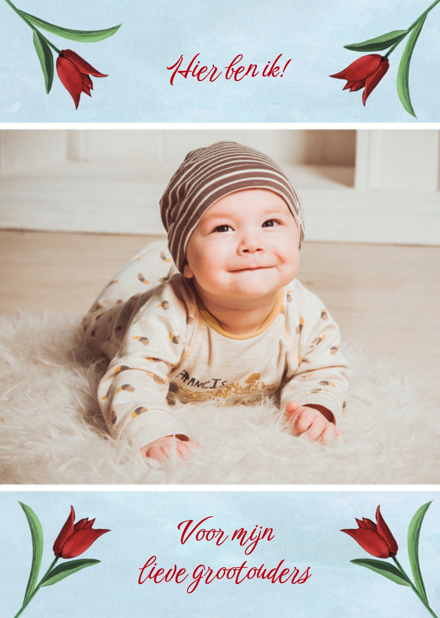 Patricia Hooning Geboortekaart Lieve grootouders Kaart Fishuals