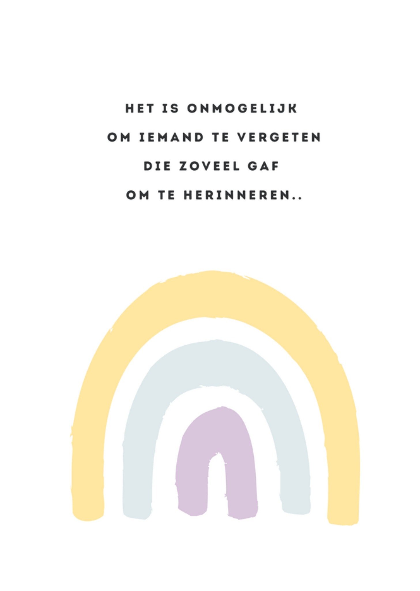 Greetz Condoleancekaart Regenboog Standard Card