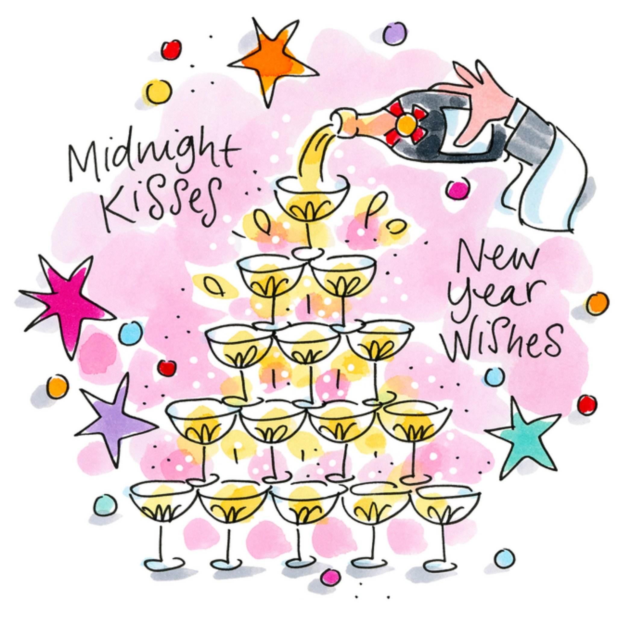 Blond Amsterdam Nieuwjaarskaart New year wishes Vierkant