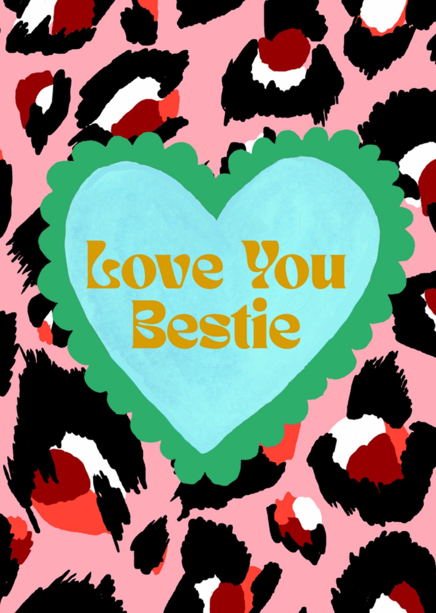 Valentijnskaart Love You Bestie Kaart Eleanor Bowmer