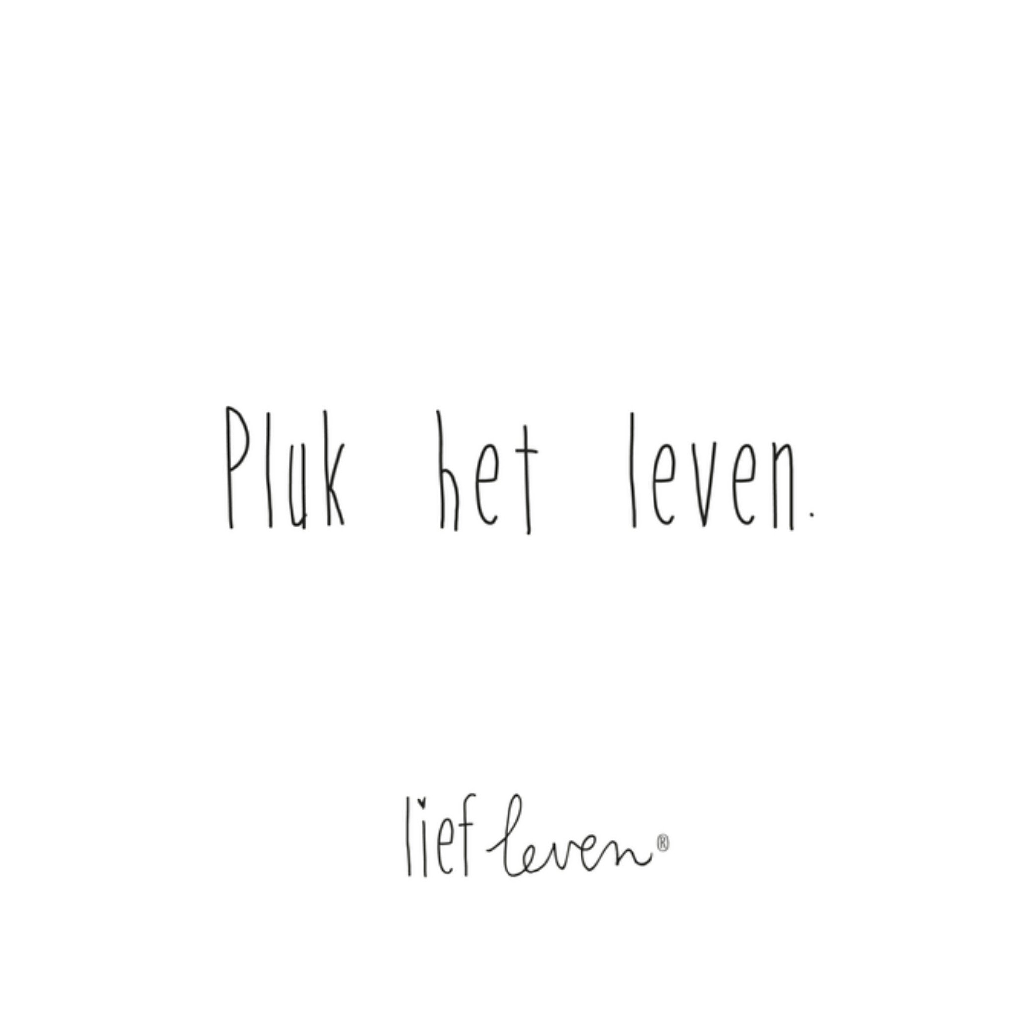 Kaarten met quotes Wit Simpel Vierkante Kaart Lief Leven