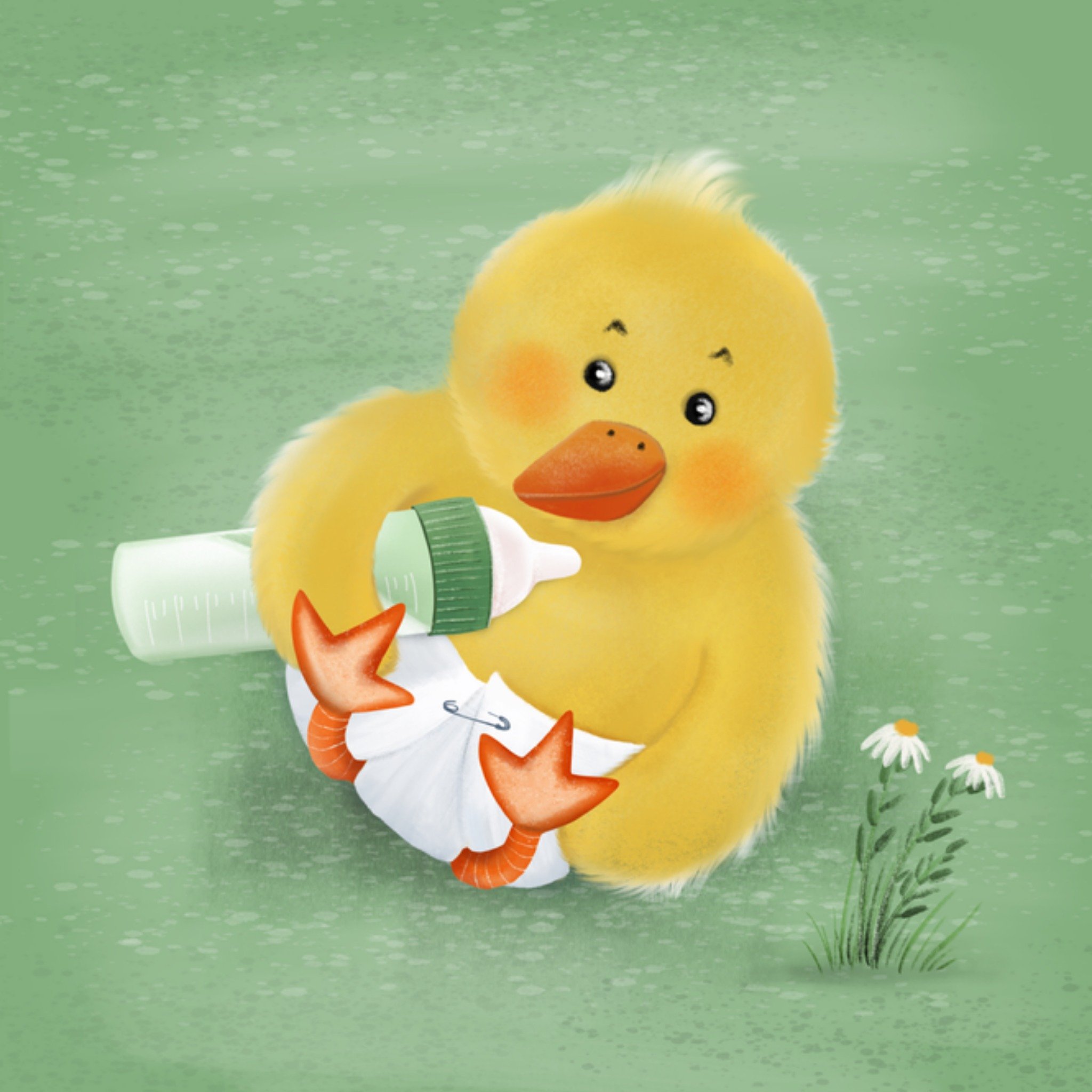 Patricia Hooning Geboortekaart Eendje Vierkante Kaart Fishuals