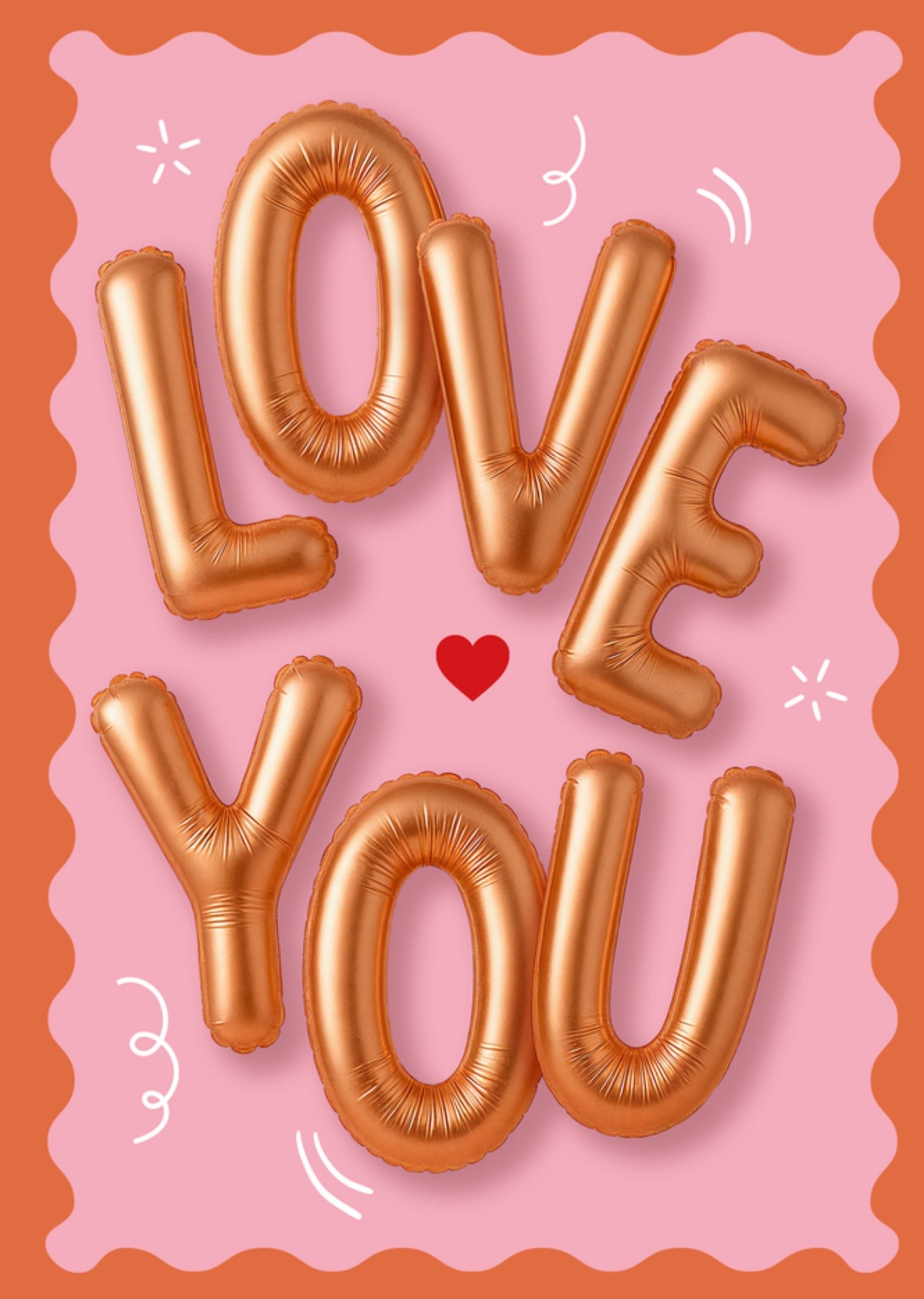 Valentijnskaart Love you Kaart Luckz