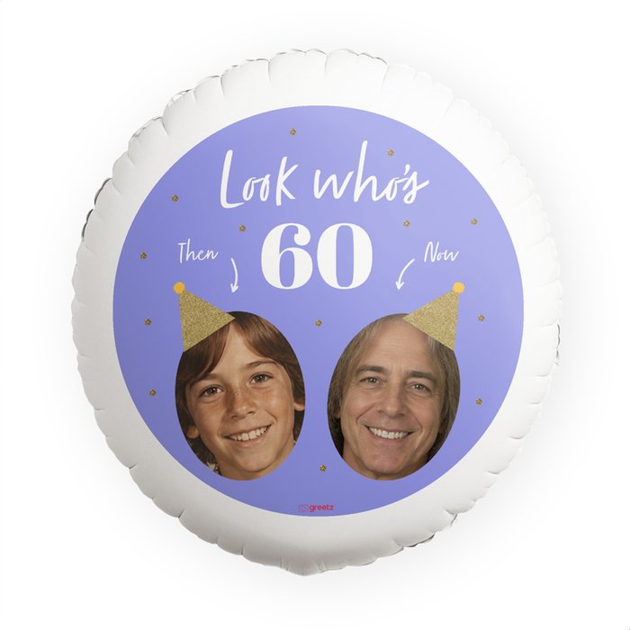Ballon | Look Who's 60! | Foto & leeftijd aanpasbaar