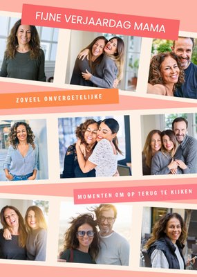 Momenten Om Op Terug Te Kijken Collage Foto Upload Mama Verjaardagskaart