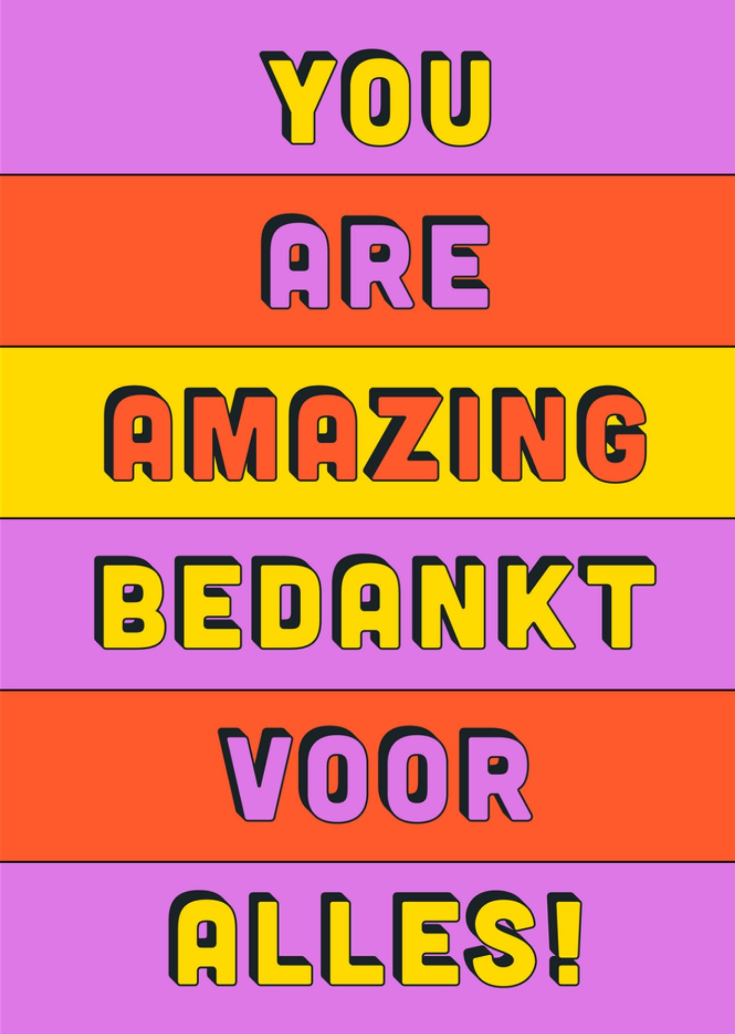 Bedankkaart you are amazing Kaart Greetz