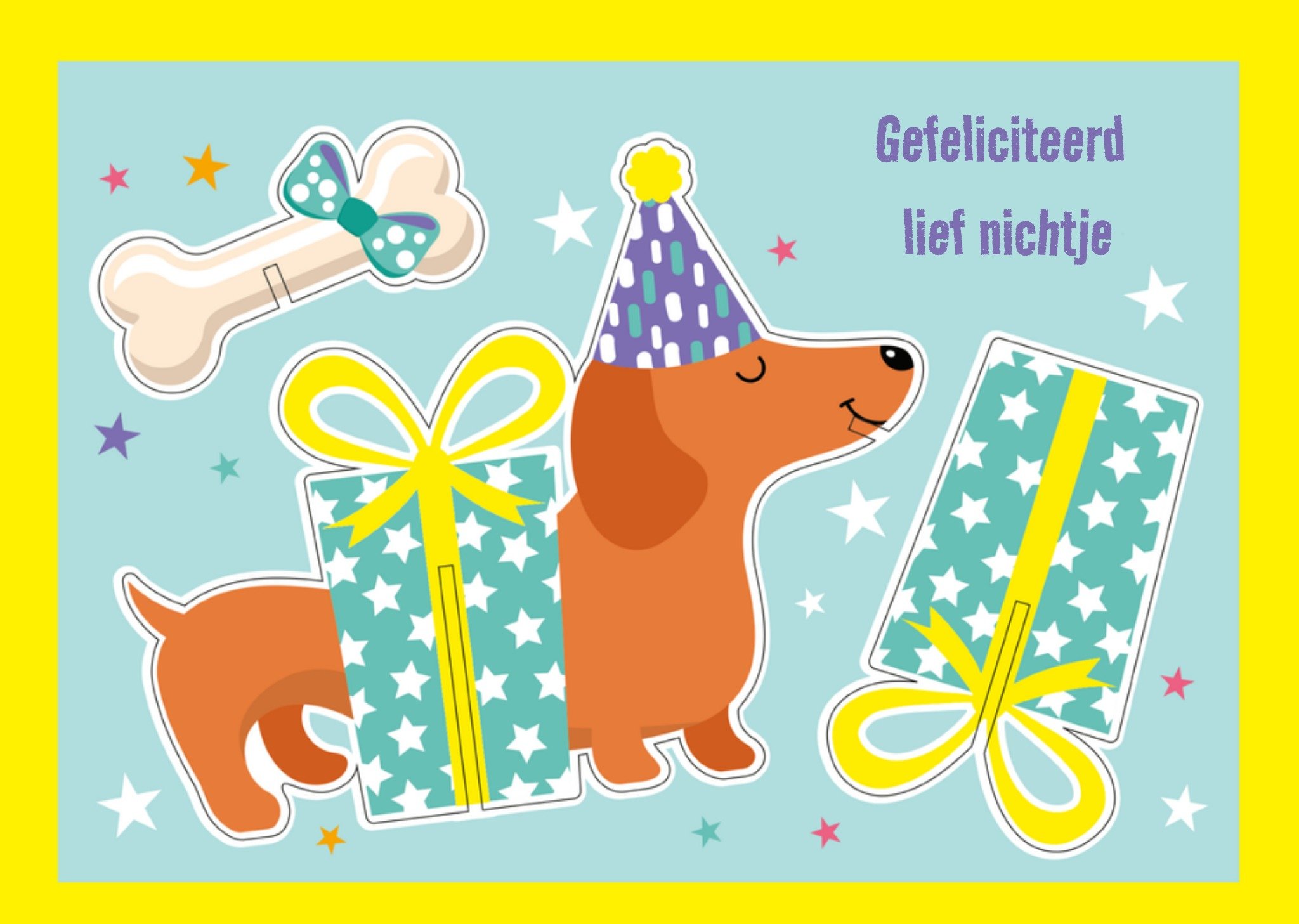 Verjaardagskaart hondje Kaart TMS