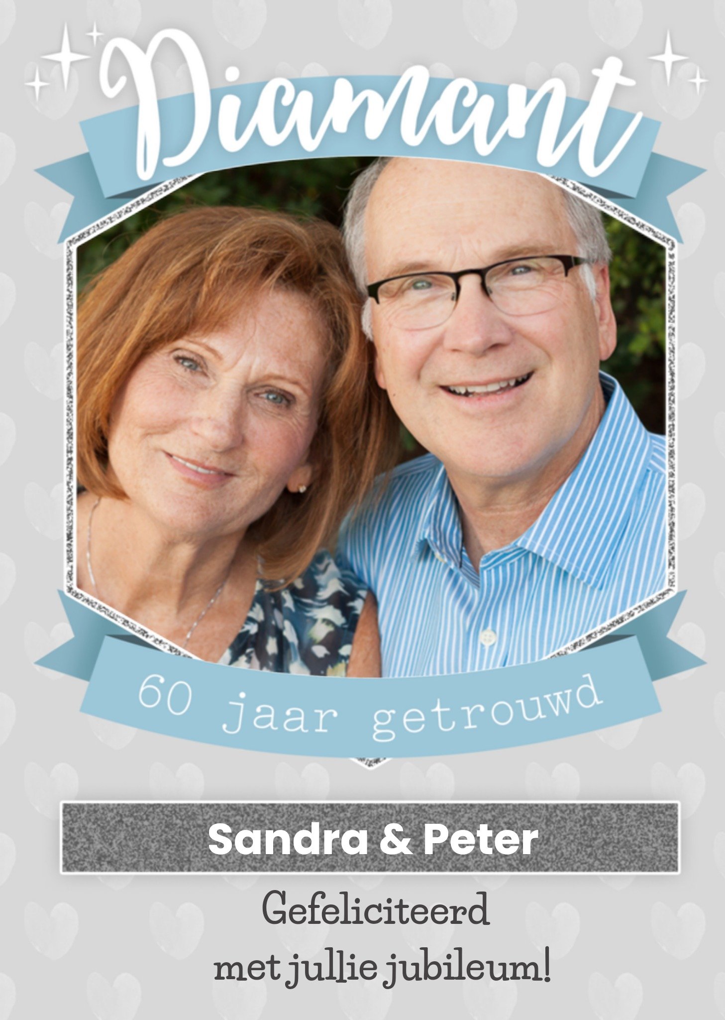 Huwelijksjubileum diamanten huwelijk Greetz