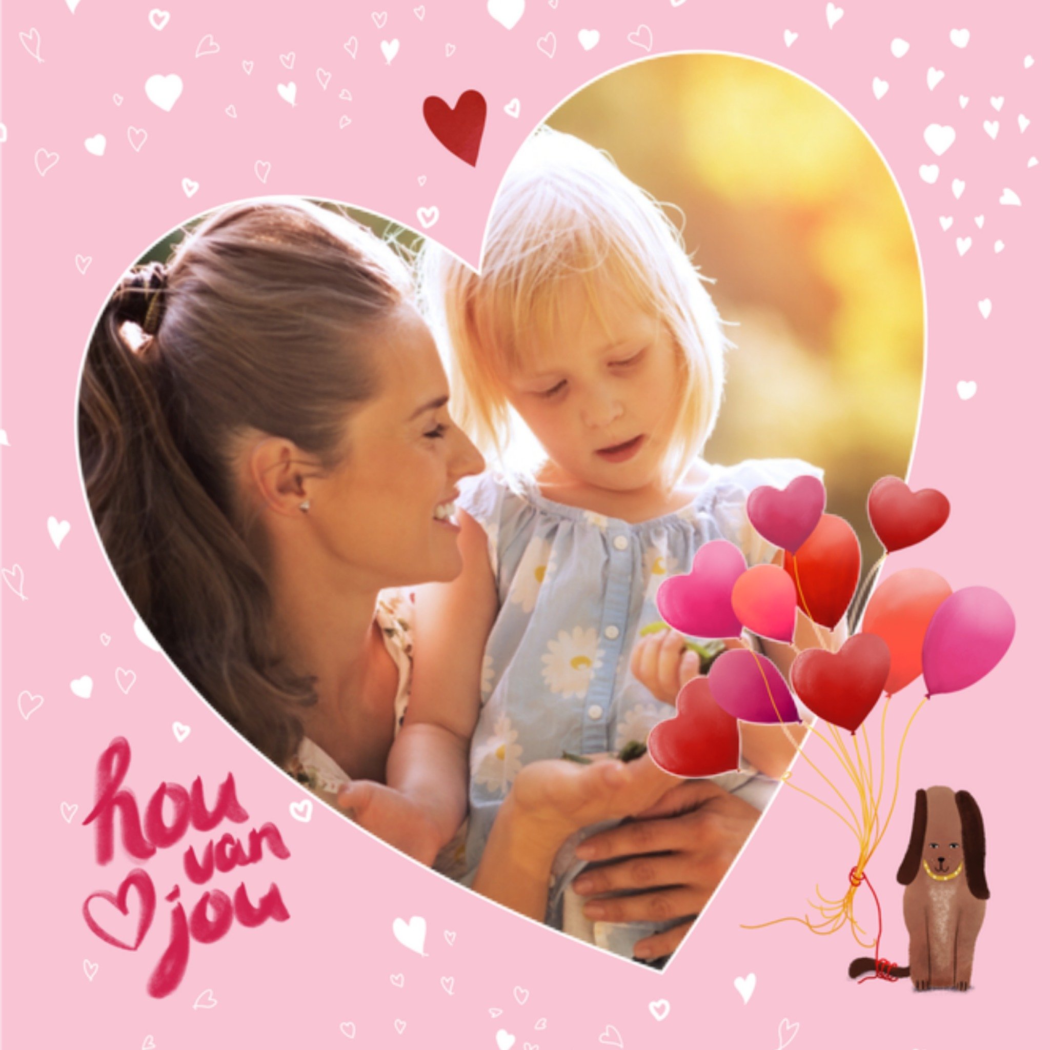 Greetz Valentijnskaart Meisje Dochter Vierkant