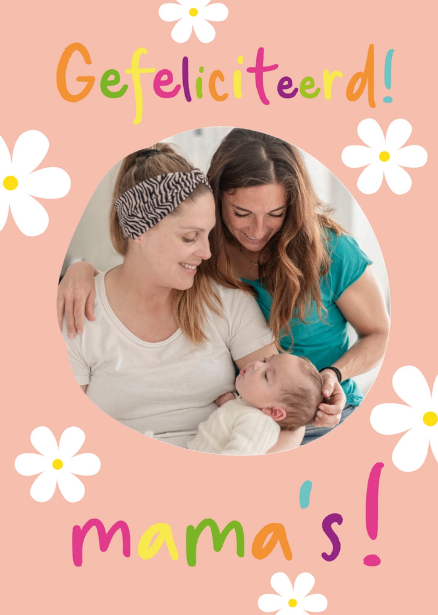 Geboortekaart foto mama