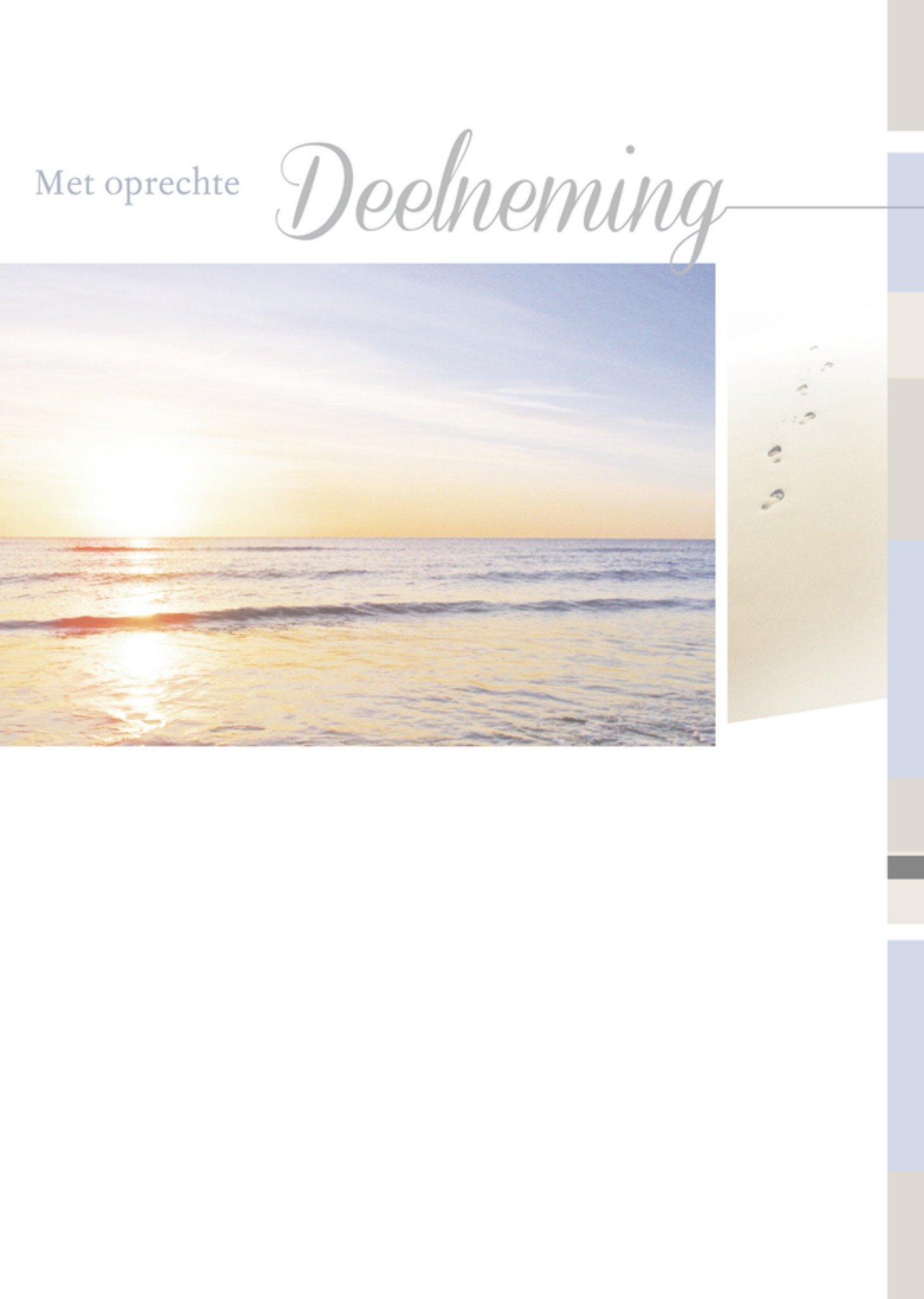 Condoleancekaart Strand Kaart Paperclip