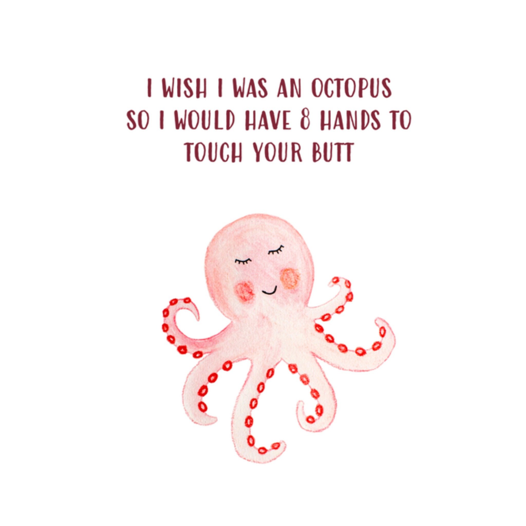 Greetz Valentijnskaart Octopus Vierkant