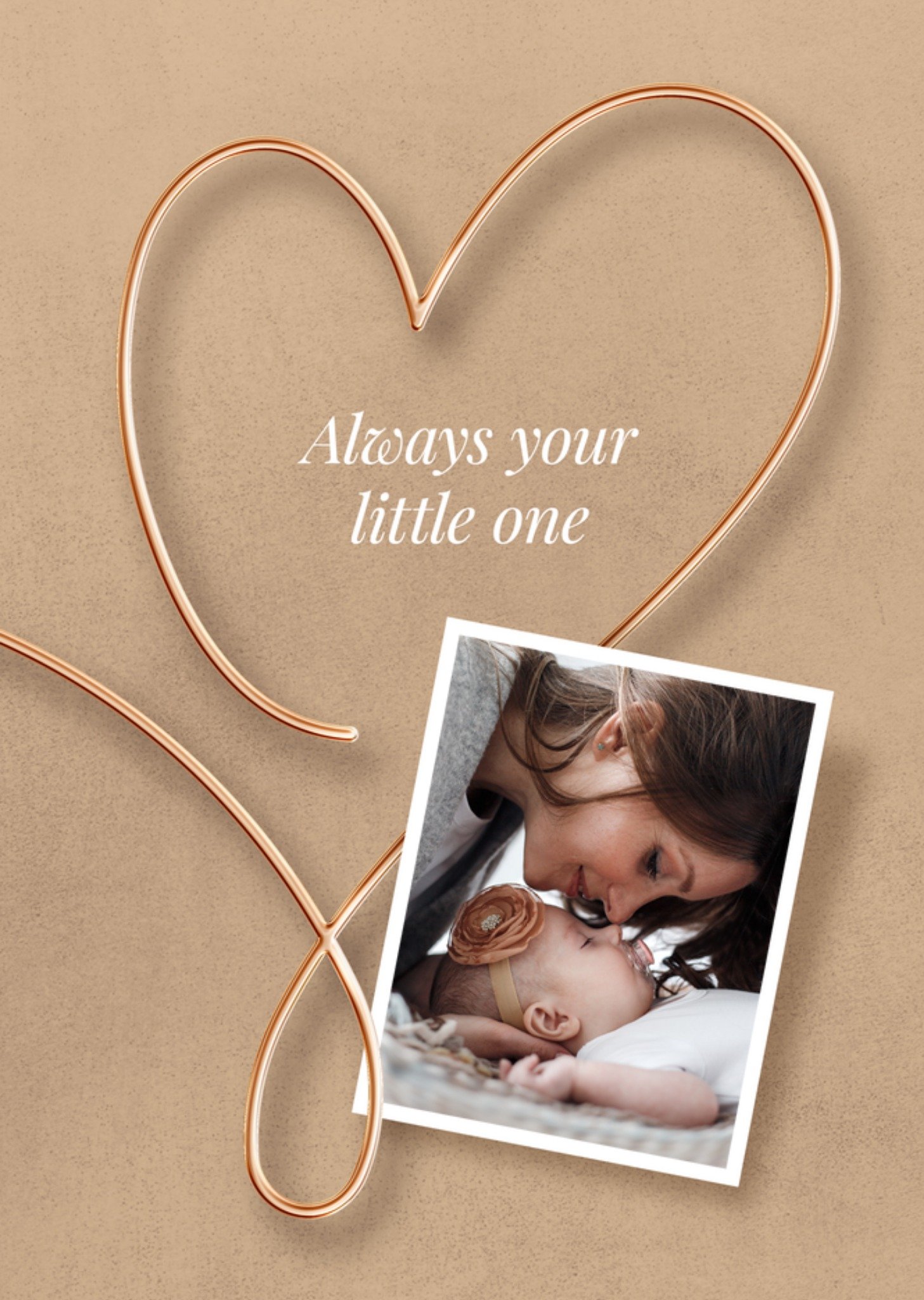 Luckz Moederdagkaart Hart en foto baby Greetz