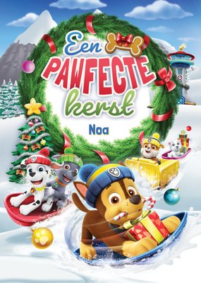 Paw Patrol | Kerstkaart | Een pawfecte kerst | Met naam