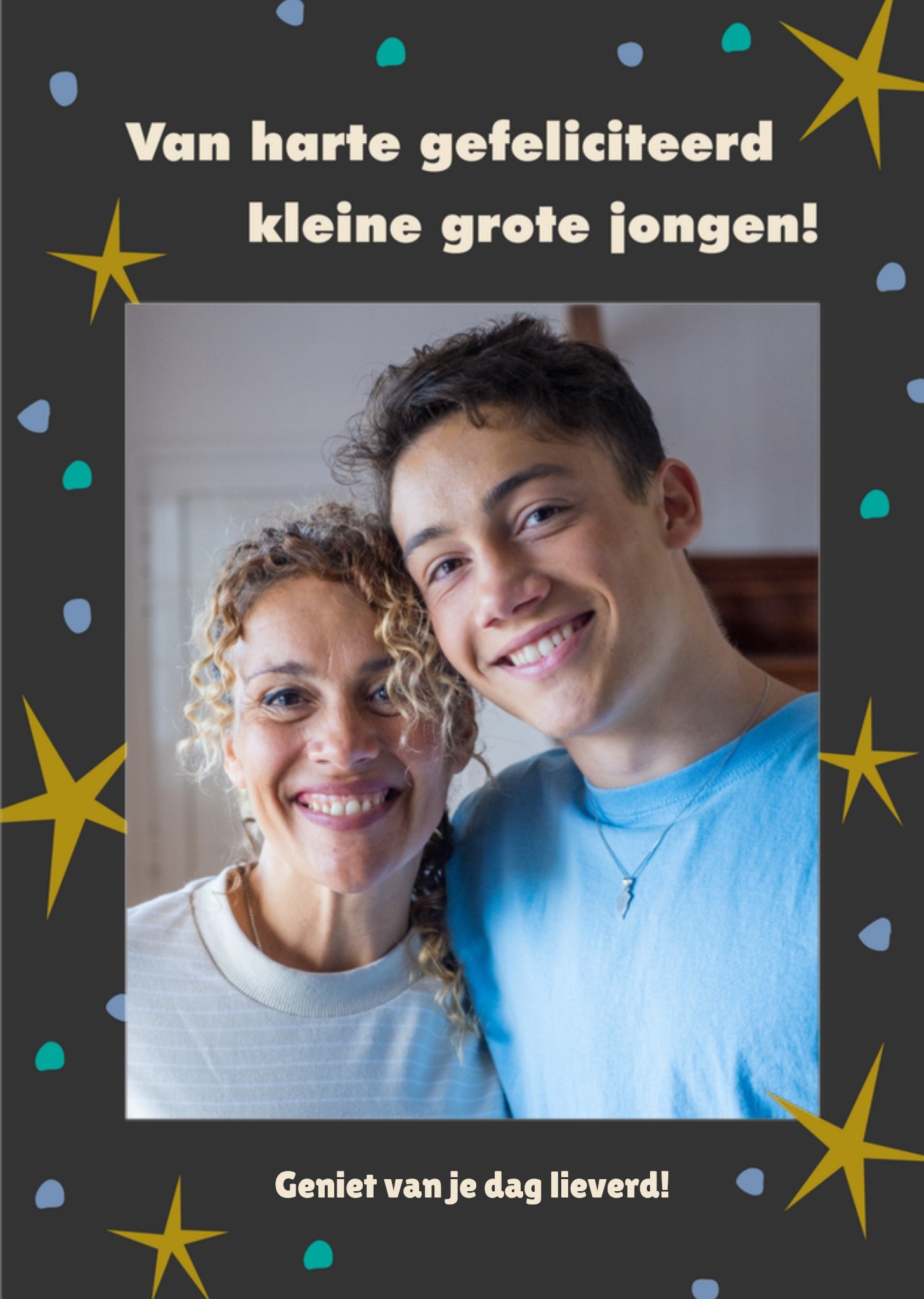 Greetz Verjaardagskaart Sterren Kleine grote jongen Standard Card