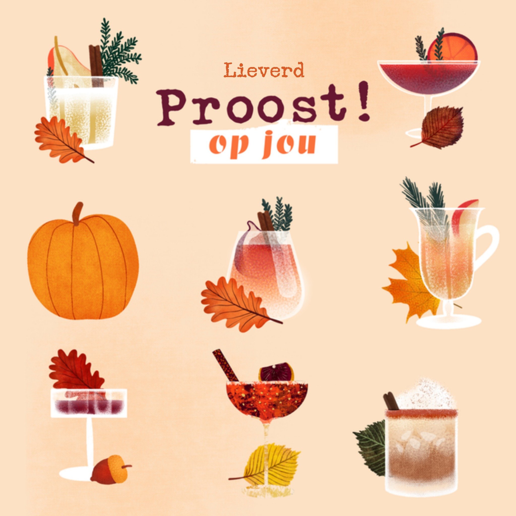 Greetz Verjaardag Herfst Neutraal Vierkant