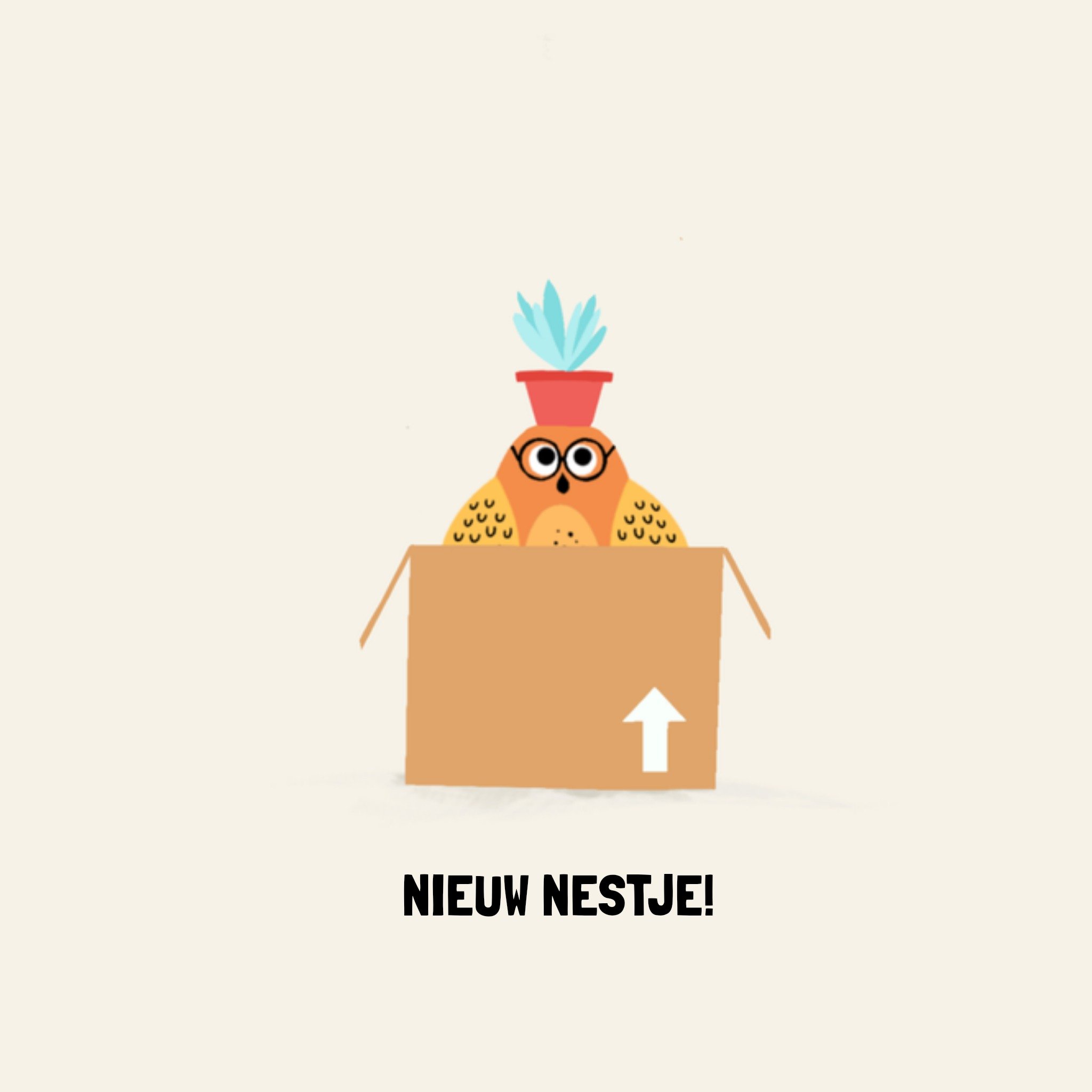 Greetz Nieuwe woning kaart nestje Vierkant