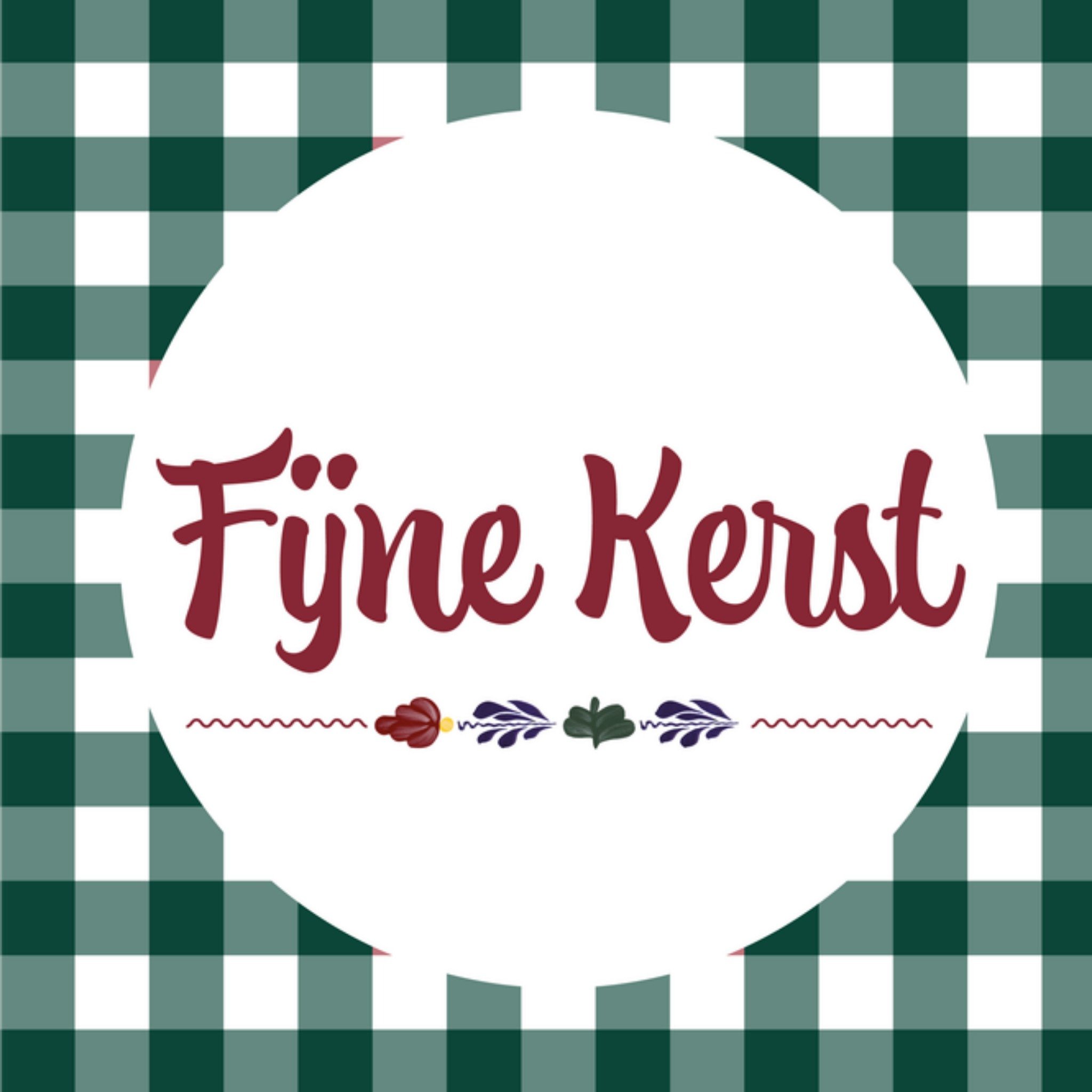 Kerstkaart Groen Boerenbont