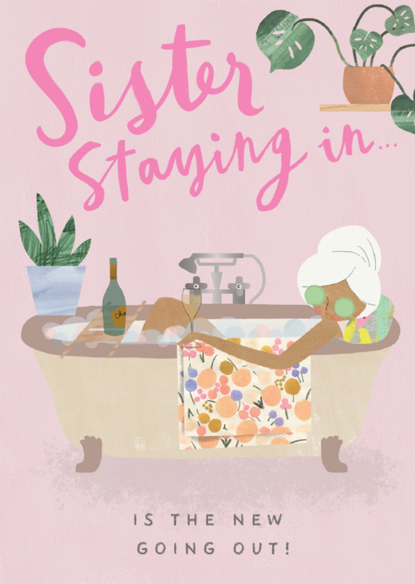 Verjaardagskaart zus illustratie Kaart Pigment