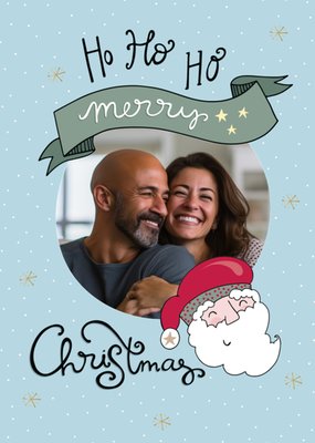 Funny Side Up | Kerstkaart | Met foto | Santa