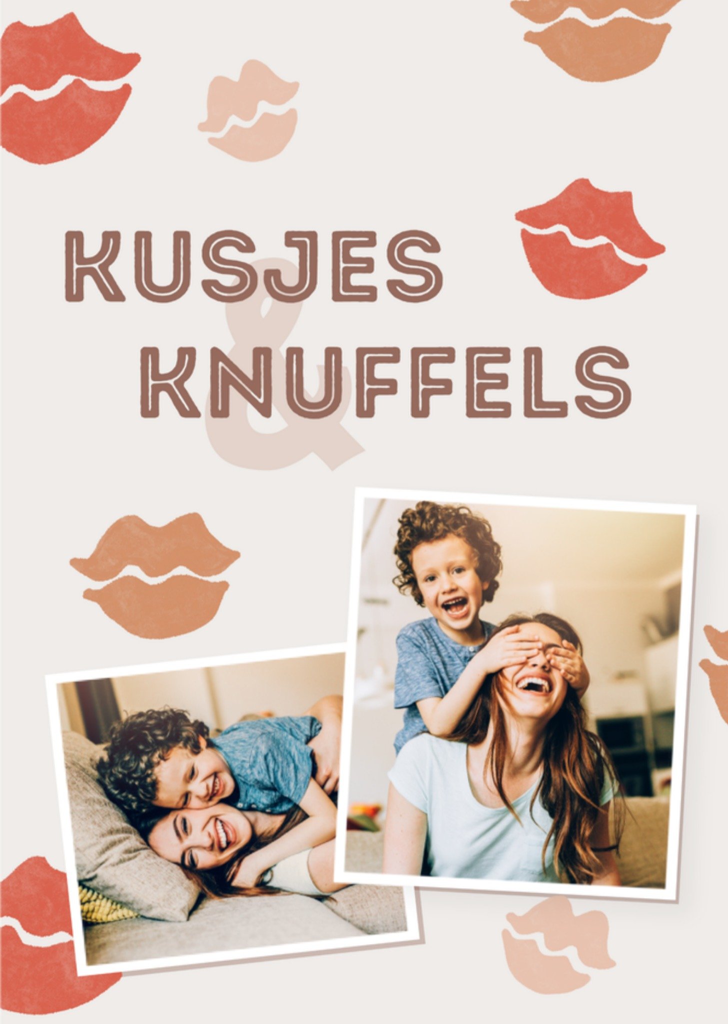 Valentijnskaart Kusjes Knuffels Kaart Greetz