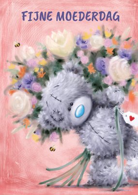 Me To You Geïllustreerde Teddybeer Met Bloemen Moederdag Kaart