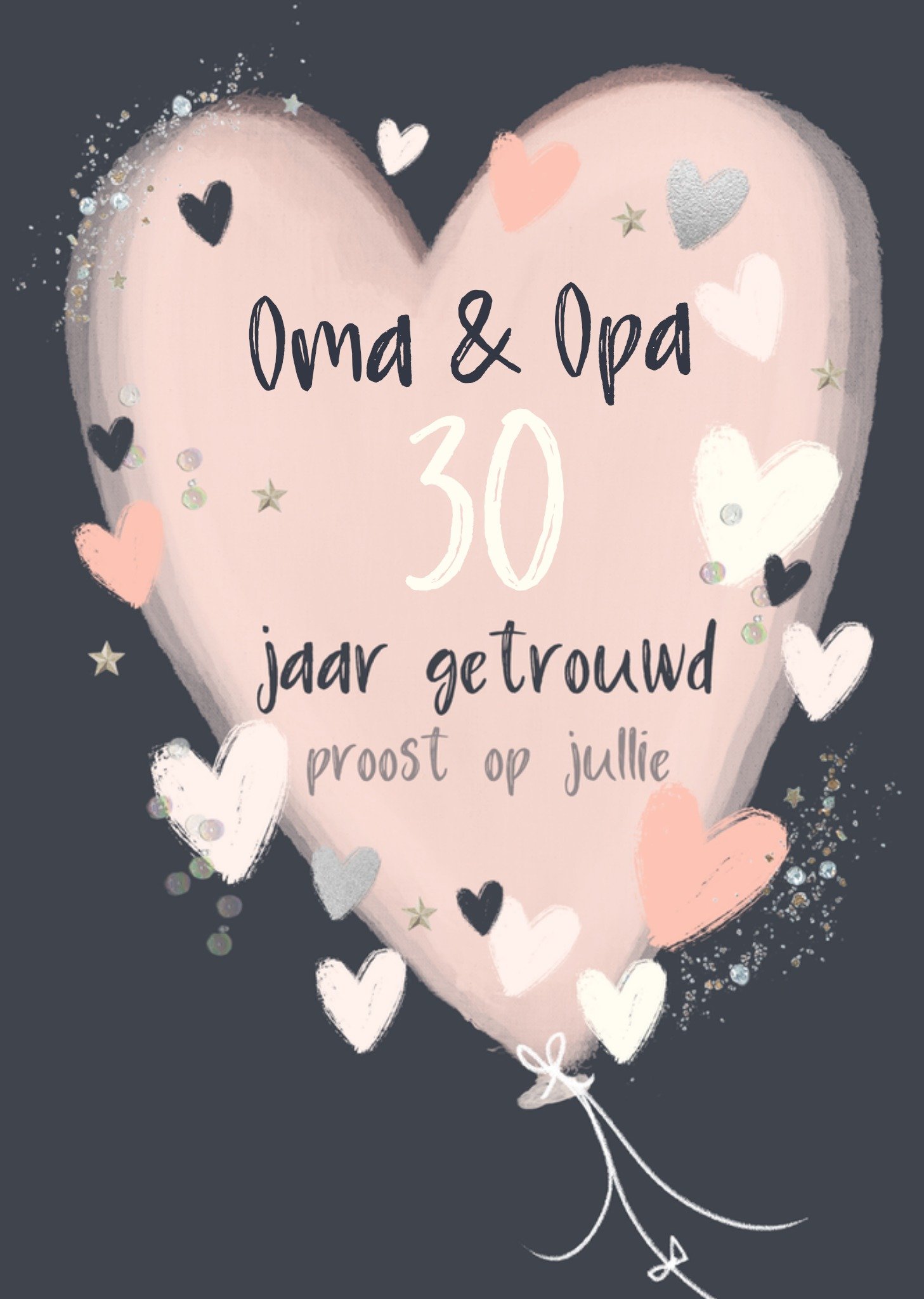Jubileum kaart Oma en Opa 30 jaar getrouwd Greetz