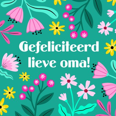 Greetz | Verjaardagskaart | bloemen | oma