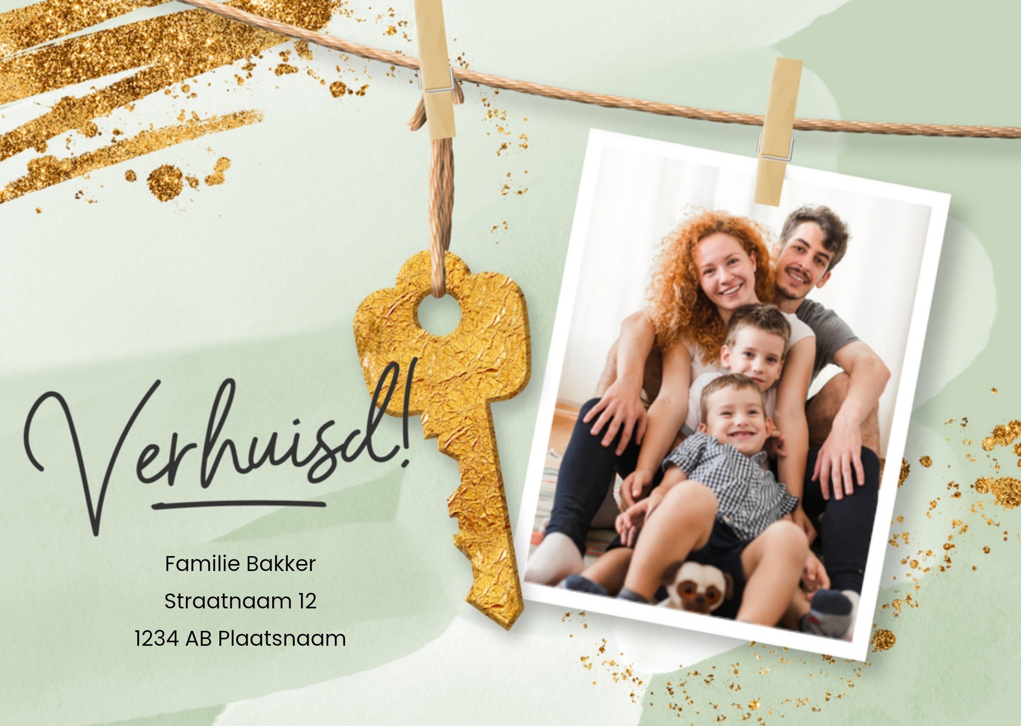 Verhuiskaart met naam Kaart Luckz