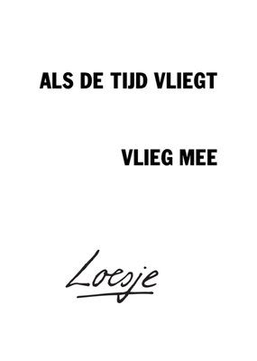 Loesje | Verjaardagskaart | De tijd vliegt