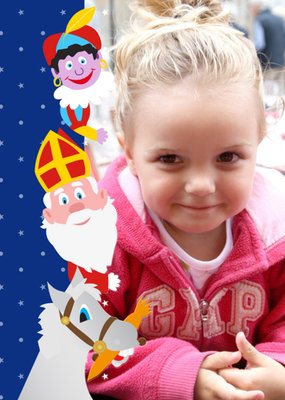Geïllustreerd Sinterklaas Foto Upload Kaart