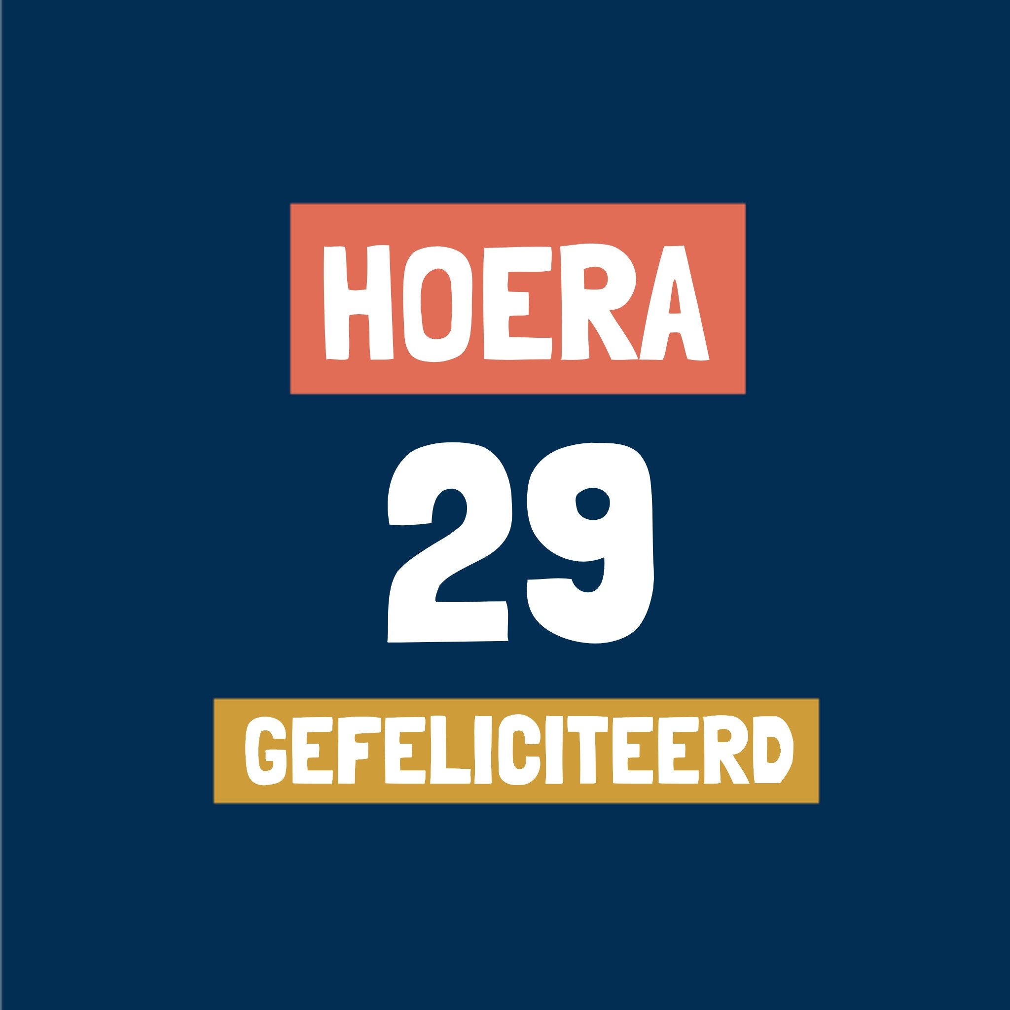 Greetz Verjaardagskaart Typografie Aanpasbare leeftijd Vierkant