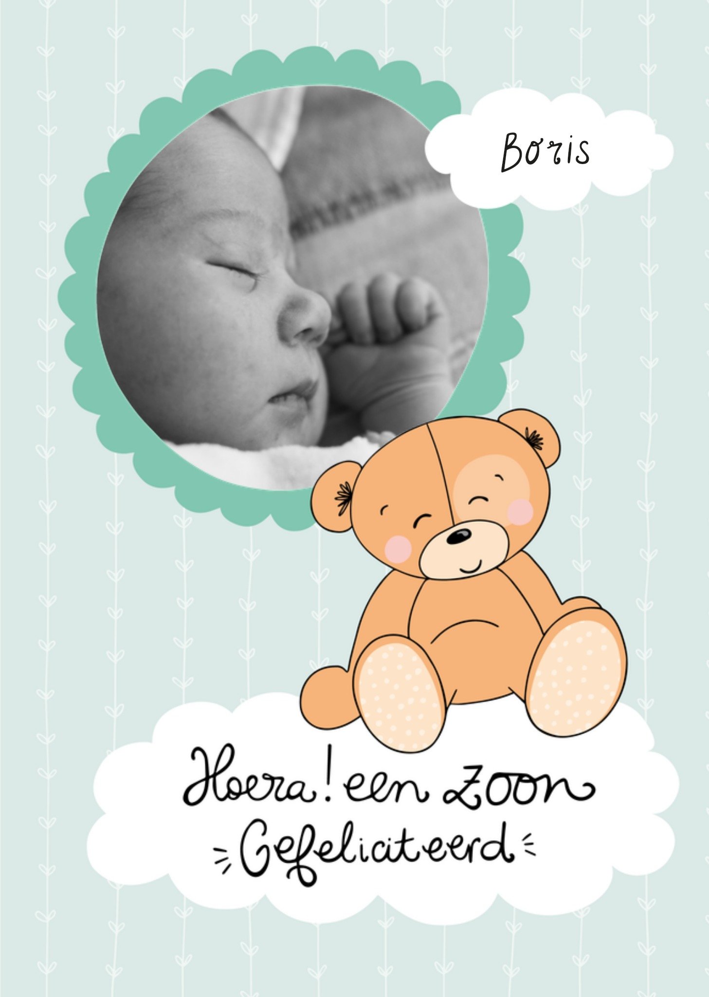 Geboortekaart Zoon Kaart Funny Side Up