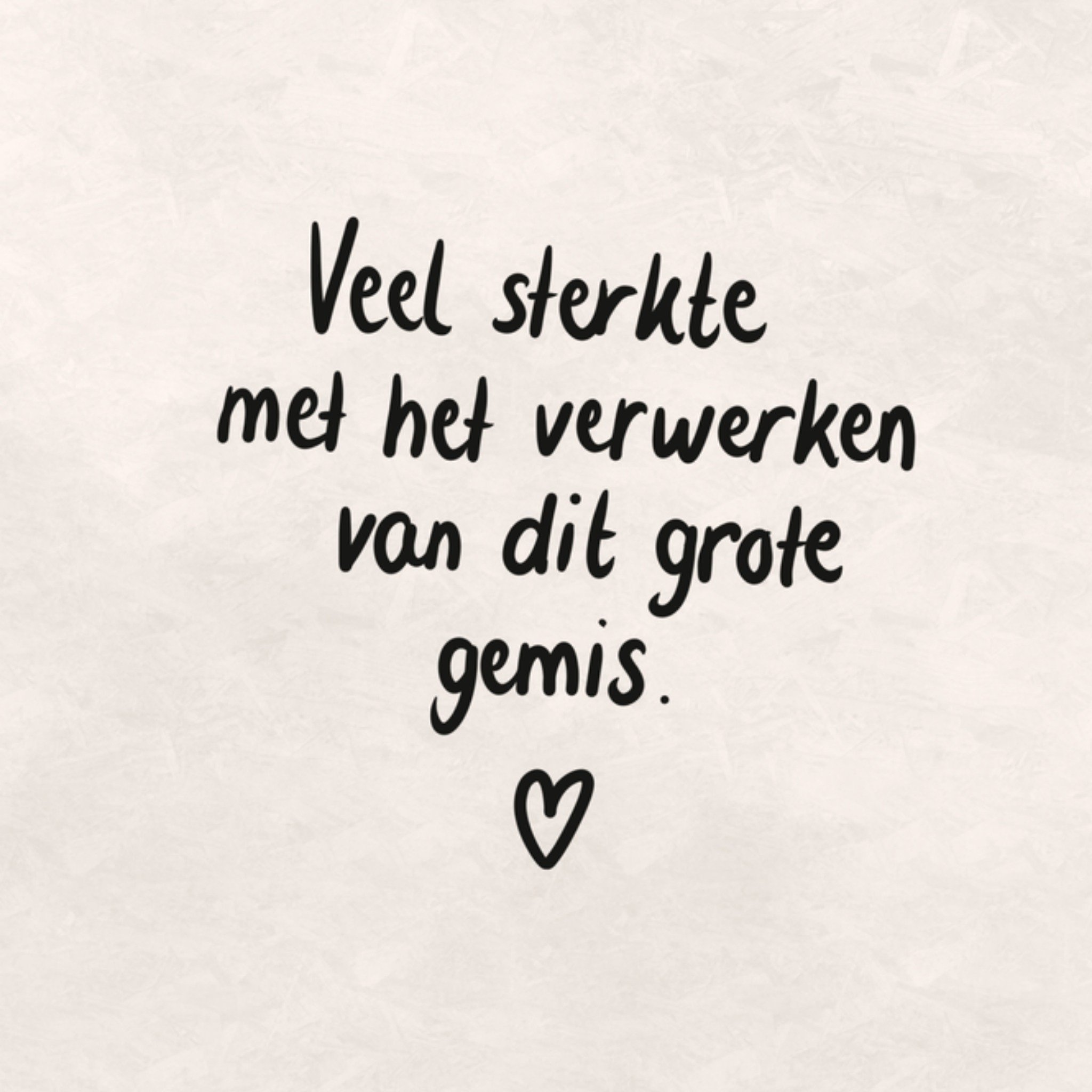 Greetz Condoleancekaart groot gemis Vierkant