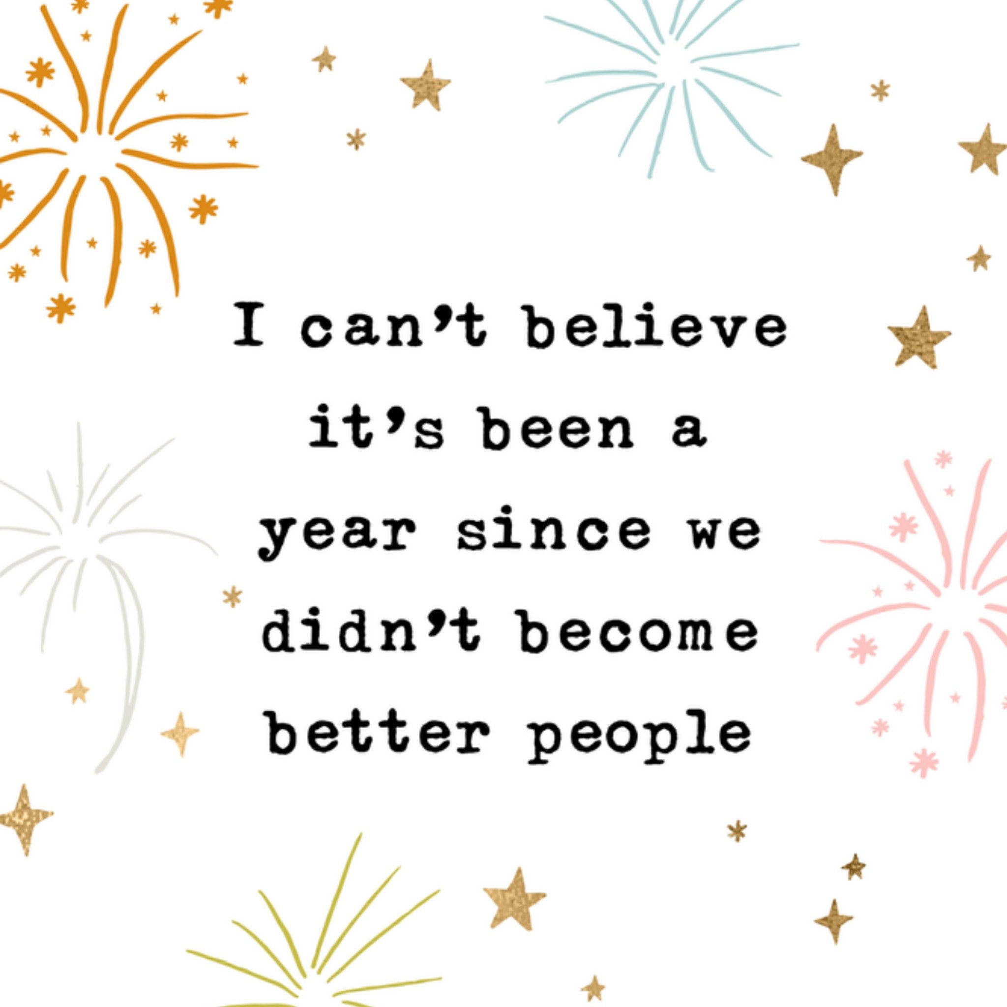 Greetz Nieuwjaarskaart grappig tekst Vierkant