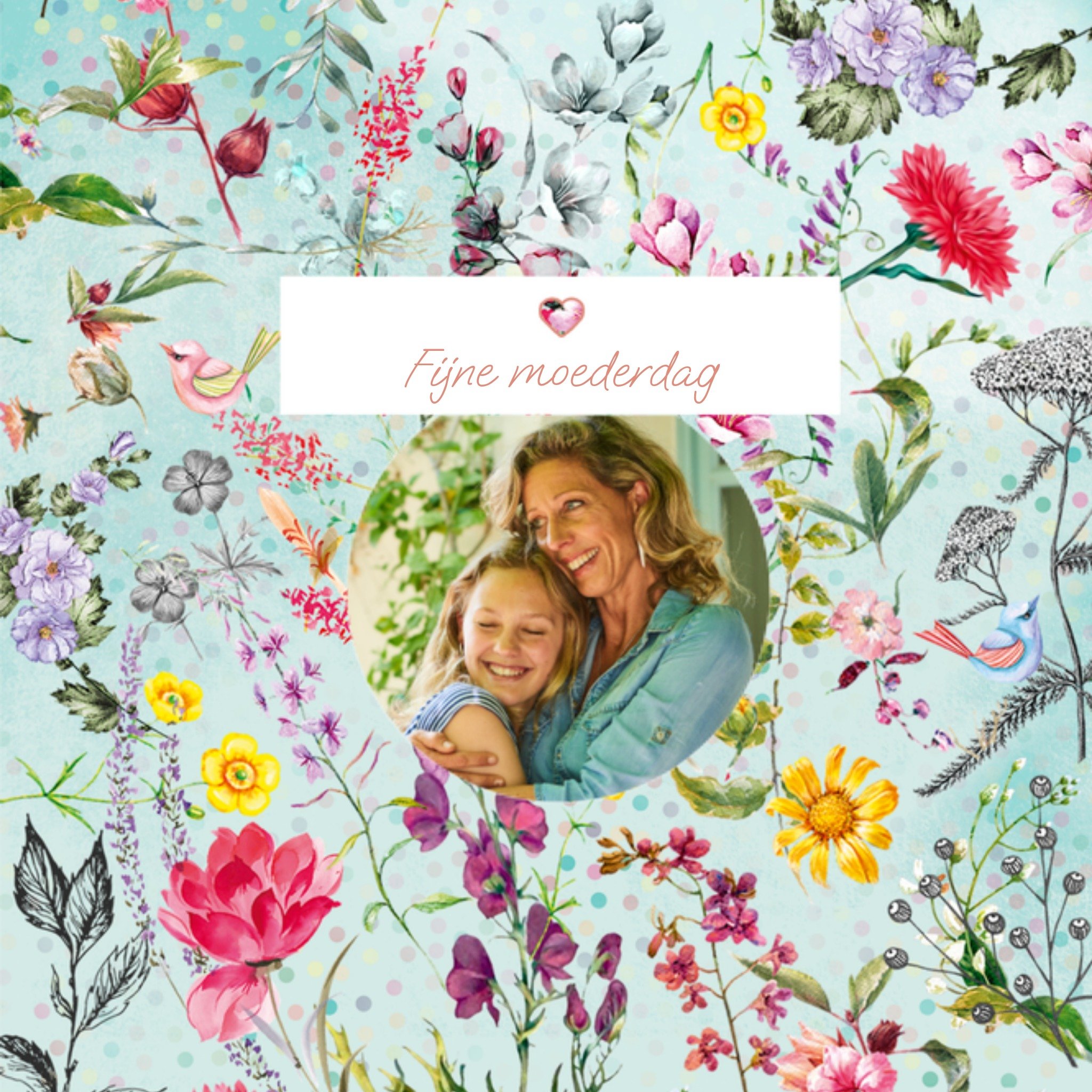 Moederdagkaart Bloemen Pastel Vierkante Kaart Endless Mae