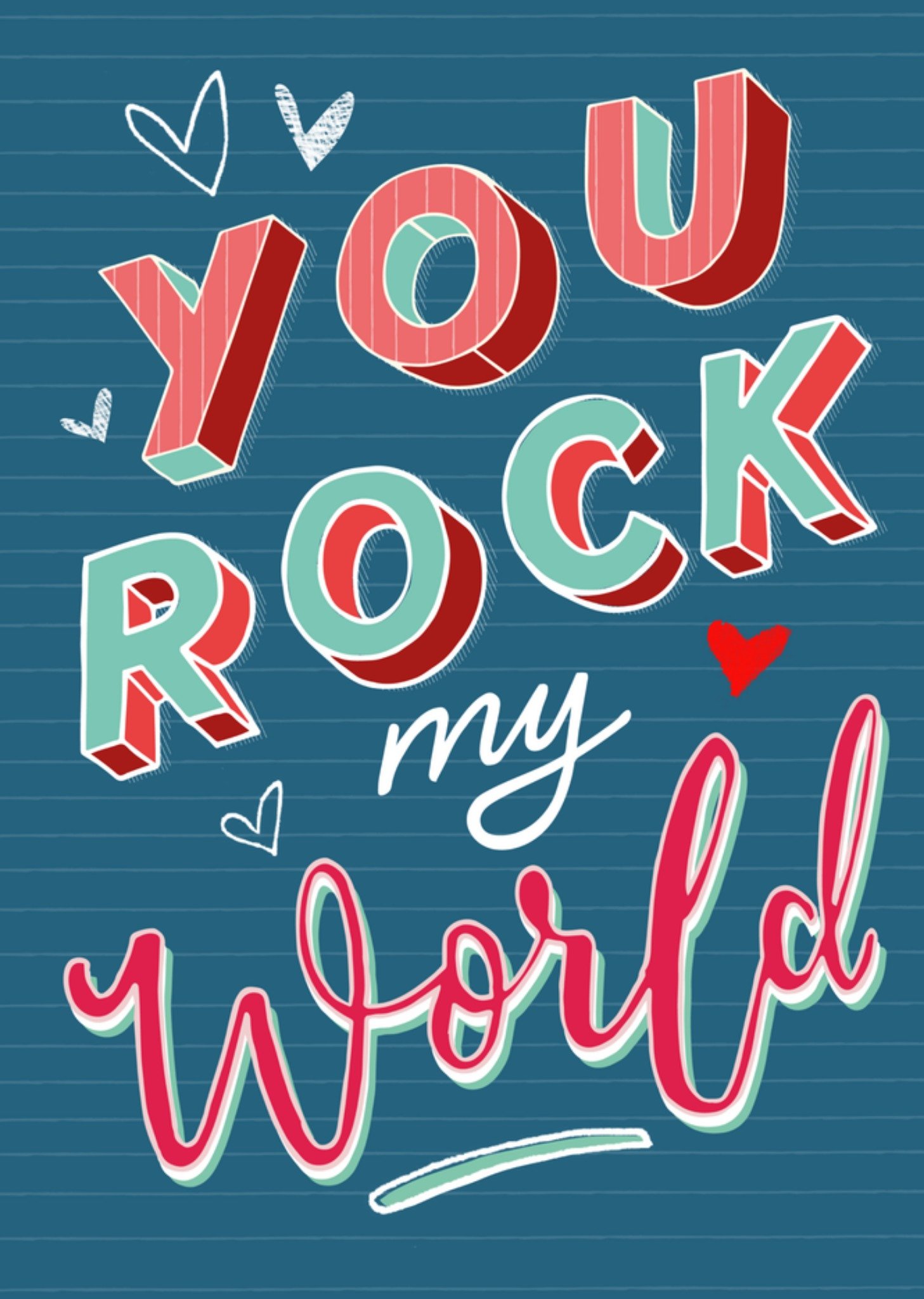Valentijnskaart You rock my world Kaart TMS