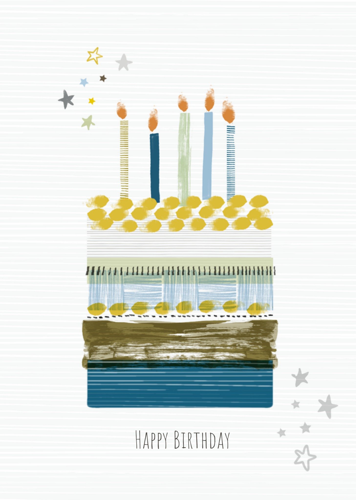 Verjaardag Taart Jongen Kaart TMS