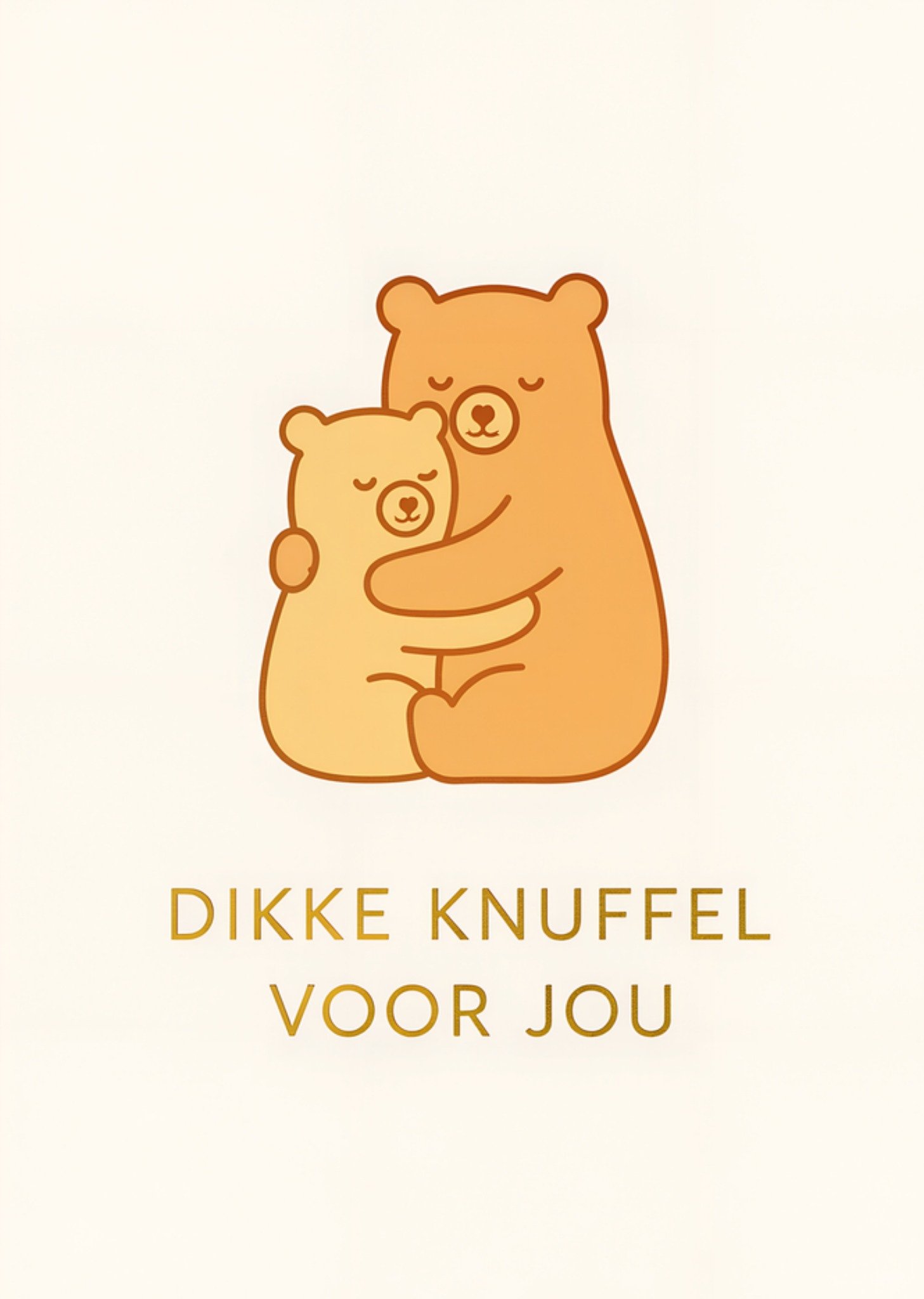 Zomaar kaart Dikke Knuffel Voor Jou Kaart Greetz
