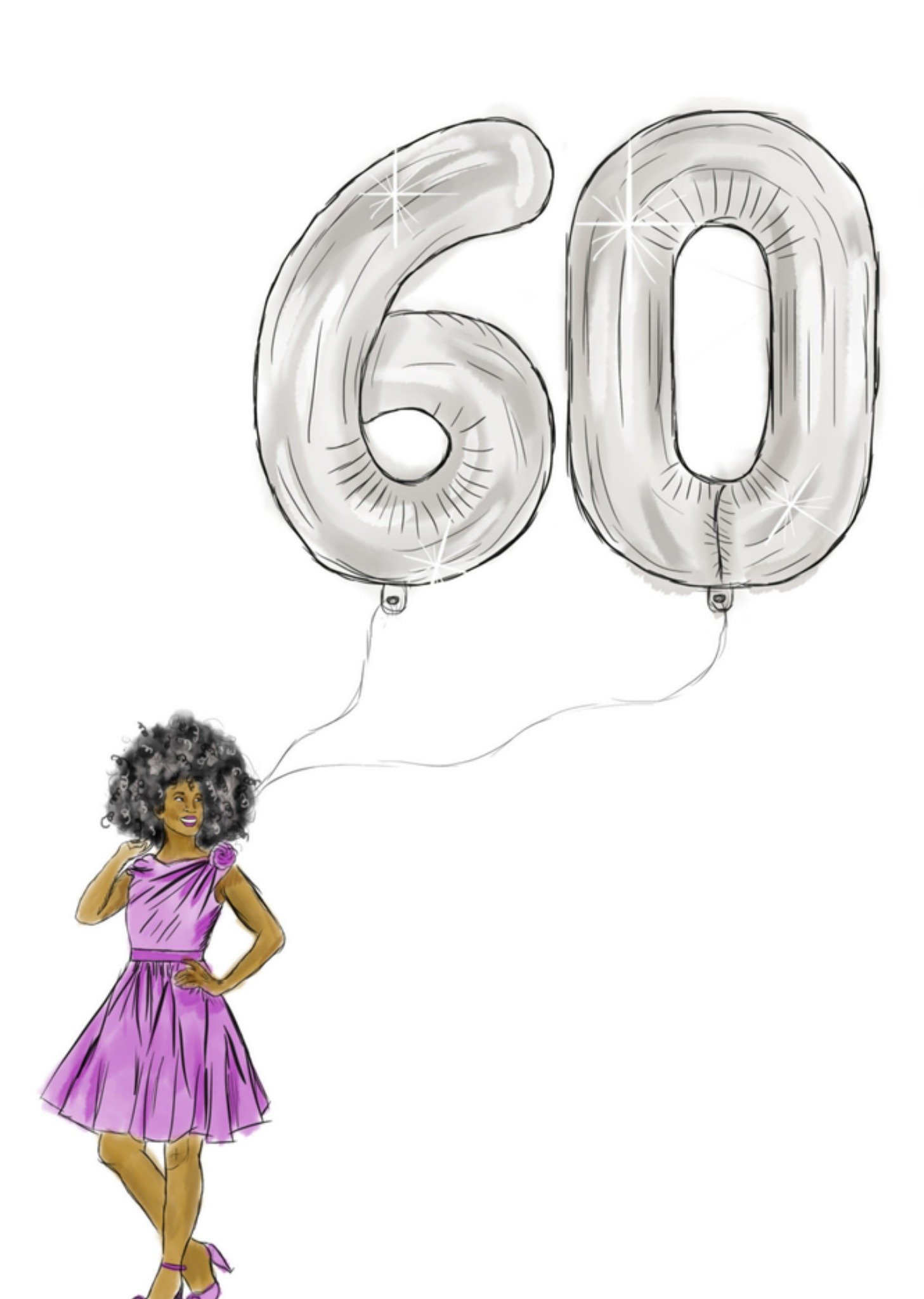 Verjaardagskaart 60 jaar Kaart Kitsch Noir