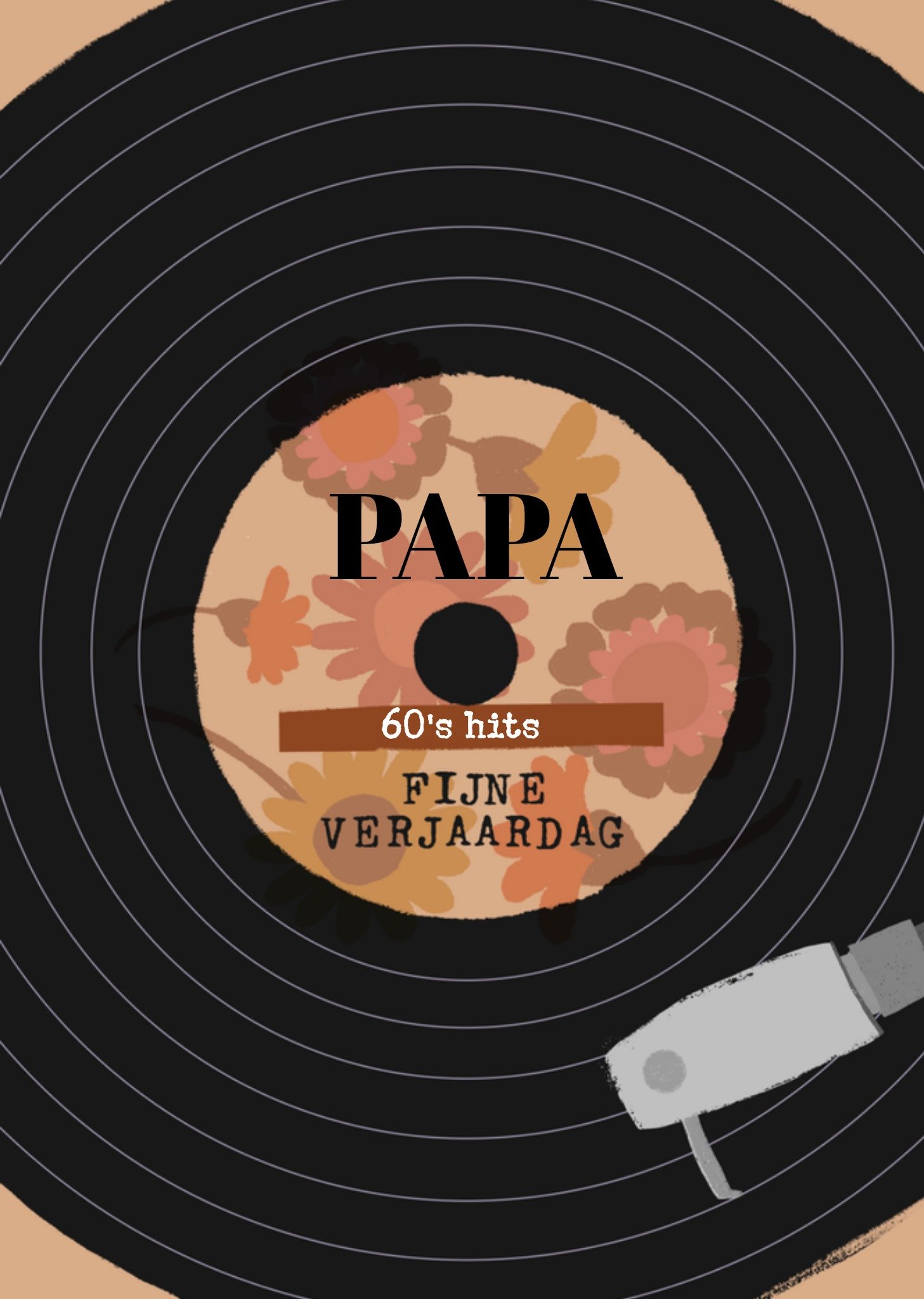 Verjaardagskaart lp 60