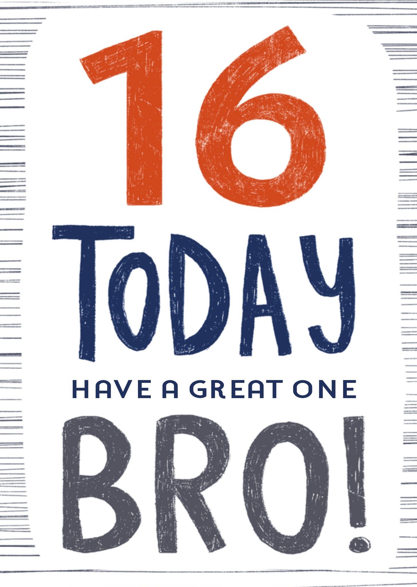 Verjaardagskaart 16 today Kaart Greetz